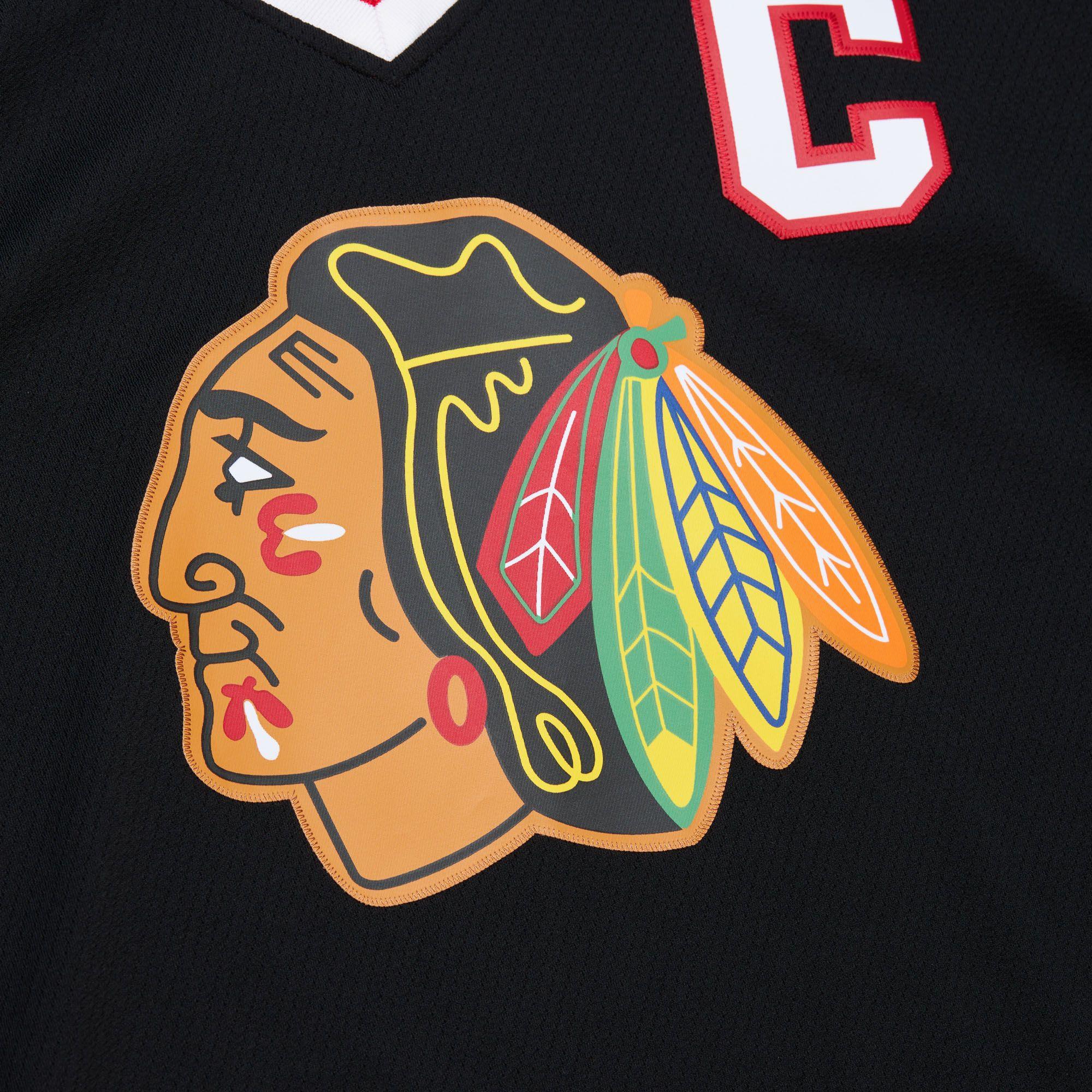 Mitchell And Ness Jerseys Chris Chelios Chicago Blackhawks Mitchell & Ness NHL 97/98 Blue Line Jersey - Black