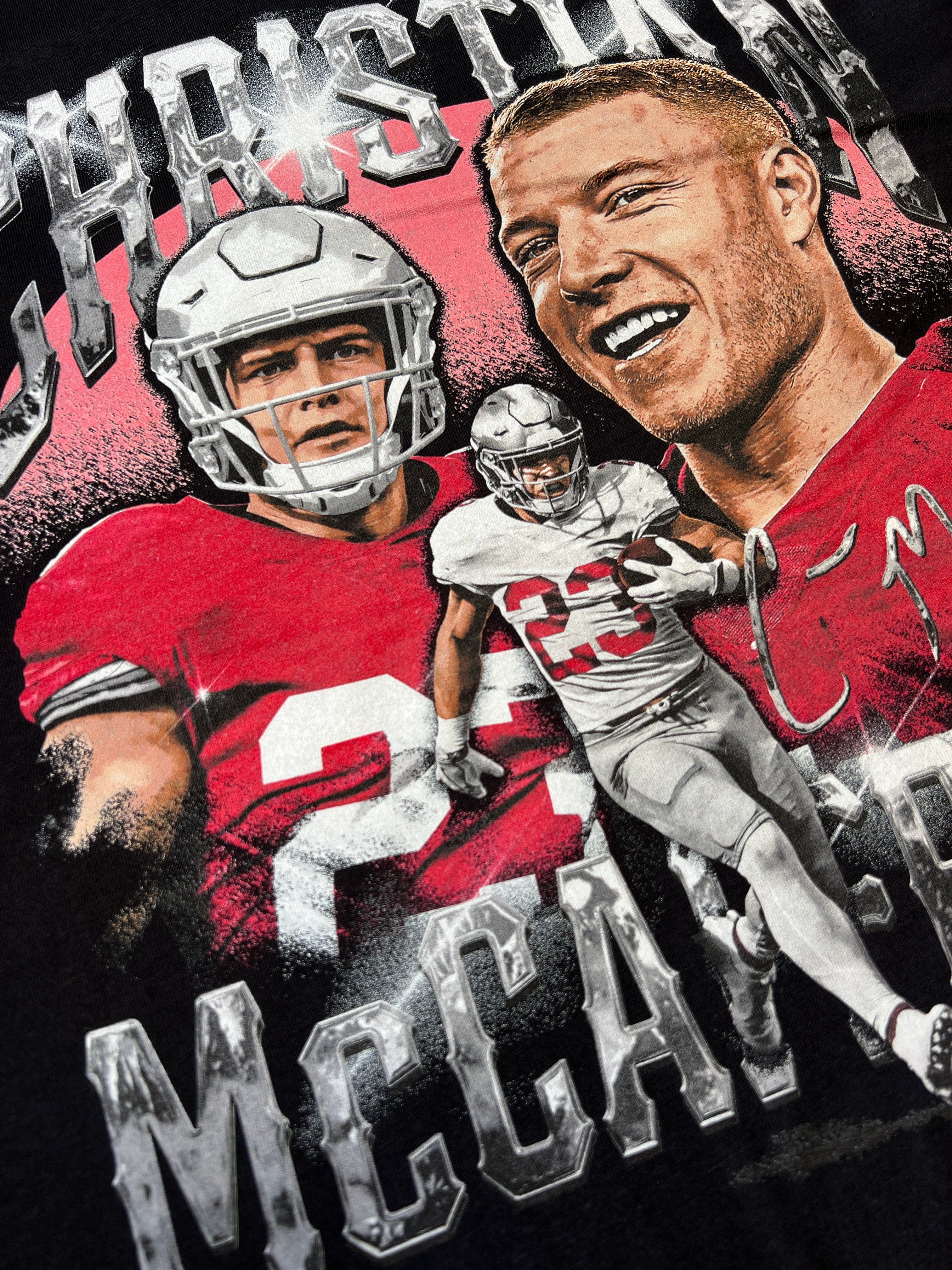 500 Level T-Shirts Christian McCaffrey San Francisco 49ers 500 Level NFL Homage T-Shirt - Black
