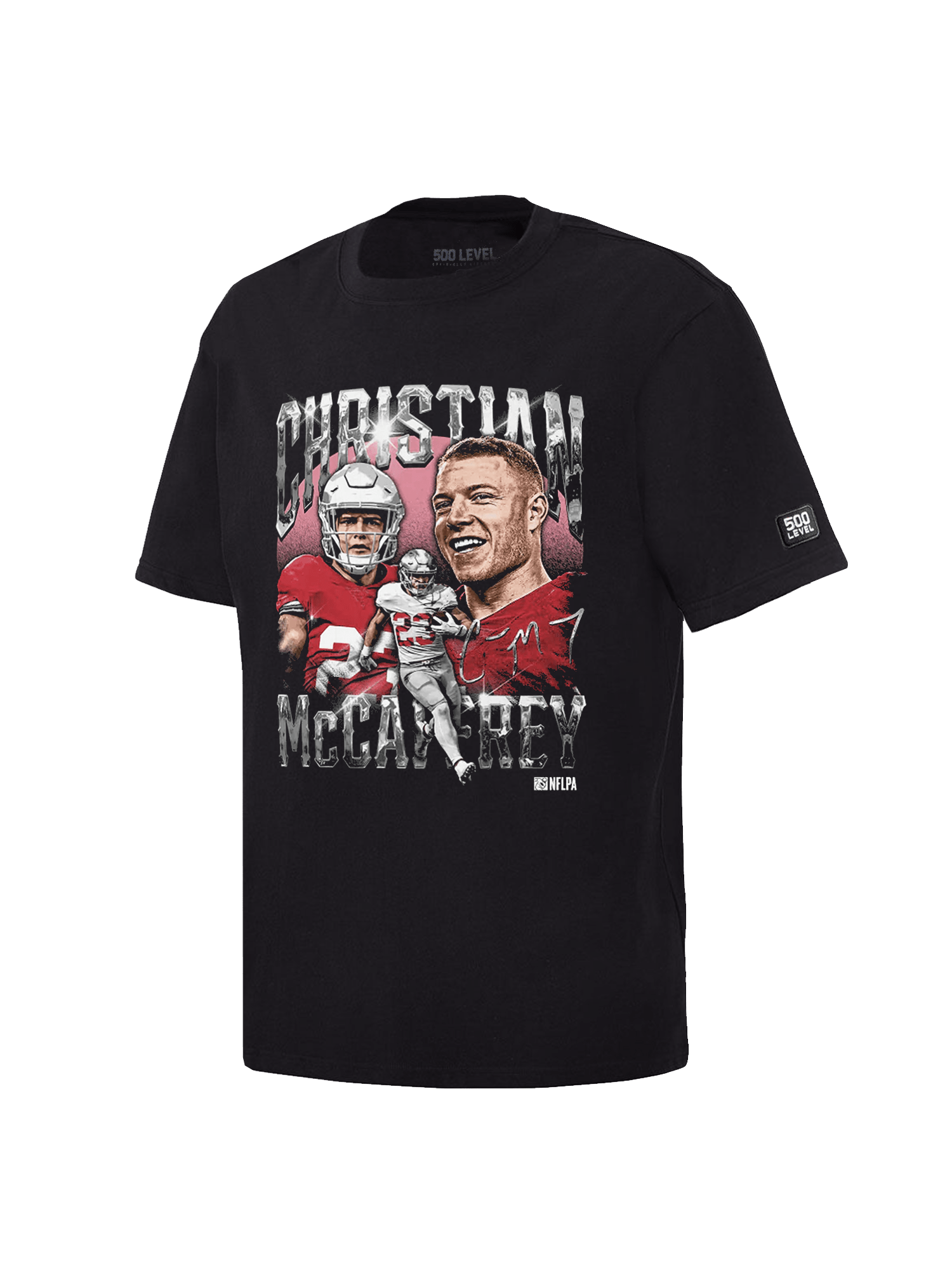 500 Level T-Shirts Christian McCaffrey San Francisco 49ers 500 Level NFL Homage T-Shirt - Black