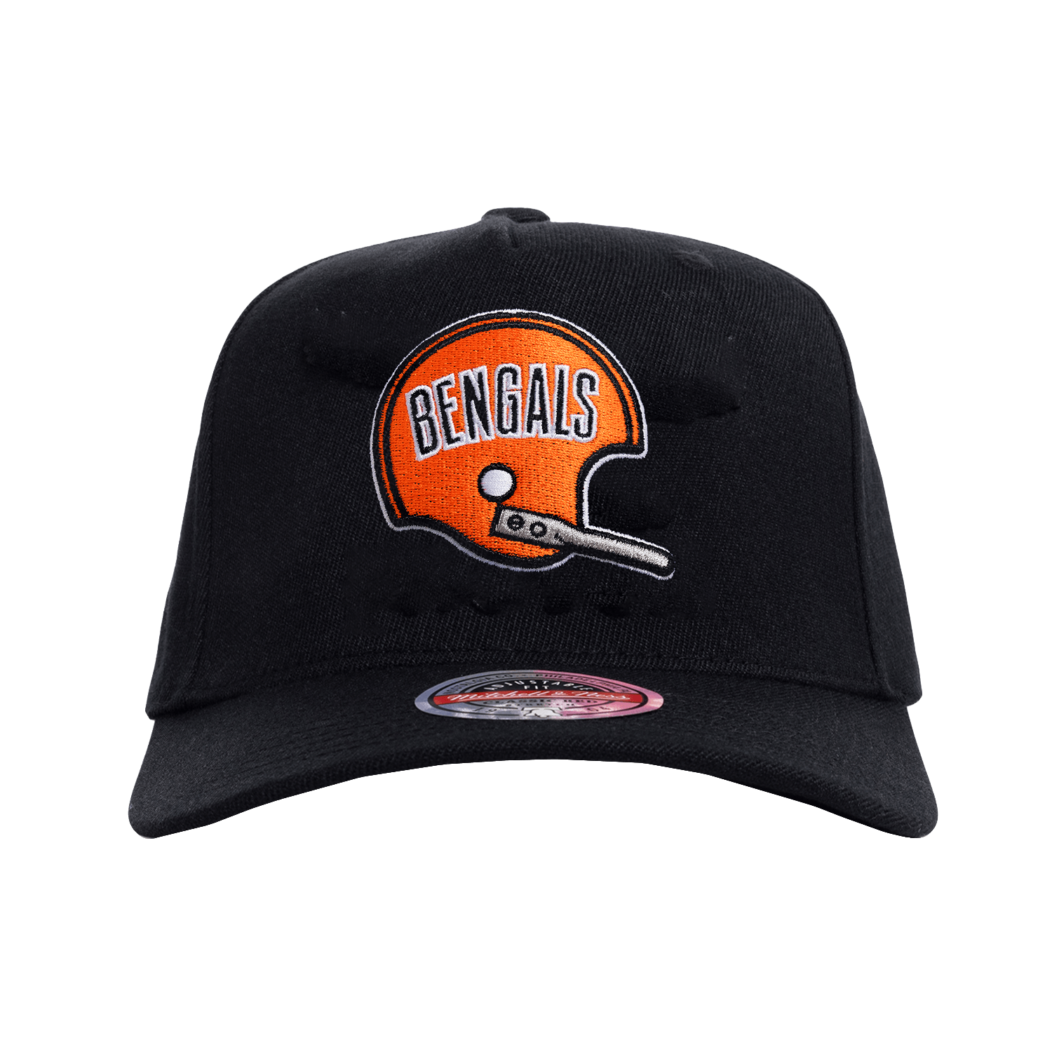 Mitchell And Ness Caps Cincinnati Bengals Mitchell & Ness NFL Throwback Classic Red Snapback Hat - Black