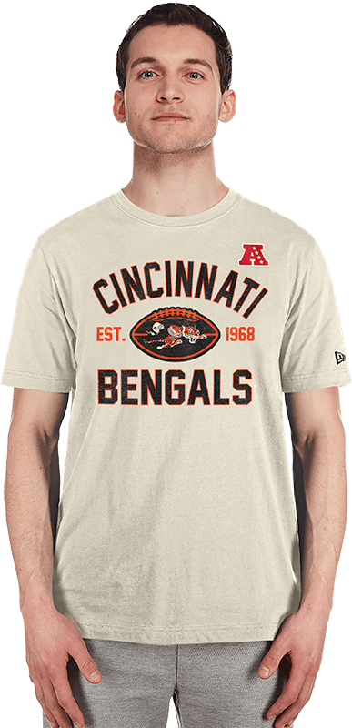 New Era T-Shirts Cincinnati Bengals New Era NFL 24 Sideline Historic T-Shirt - Stone