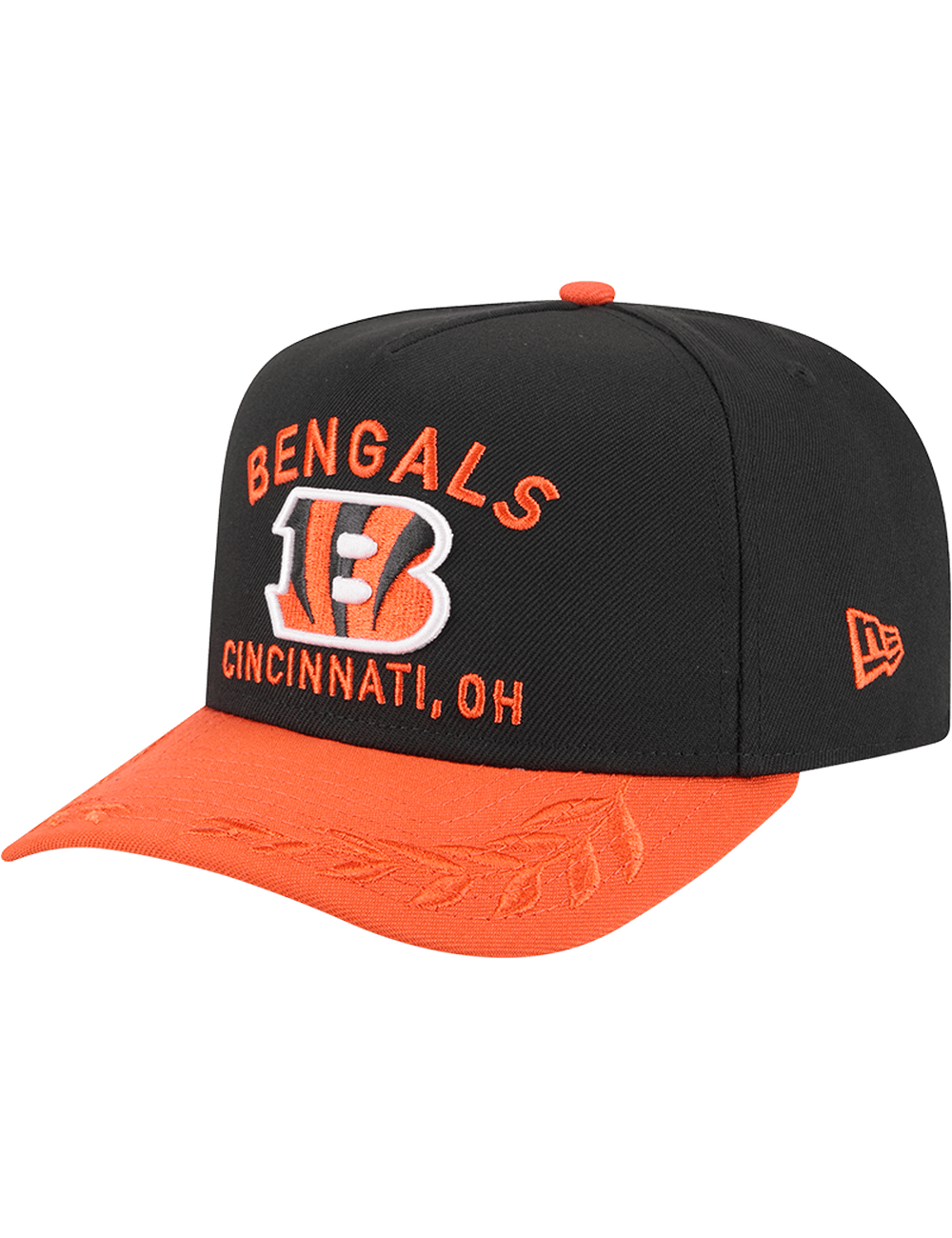 New Era Caps Cincinnati Bengals New Era NFL 25 Draft Pre-Curved 9FIFTY A-Frame Snapback Hat - Black