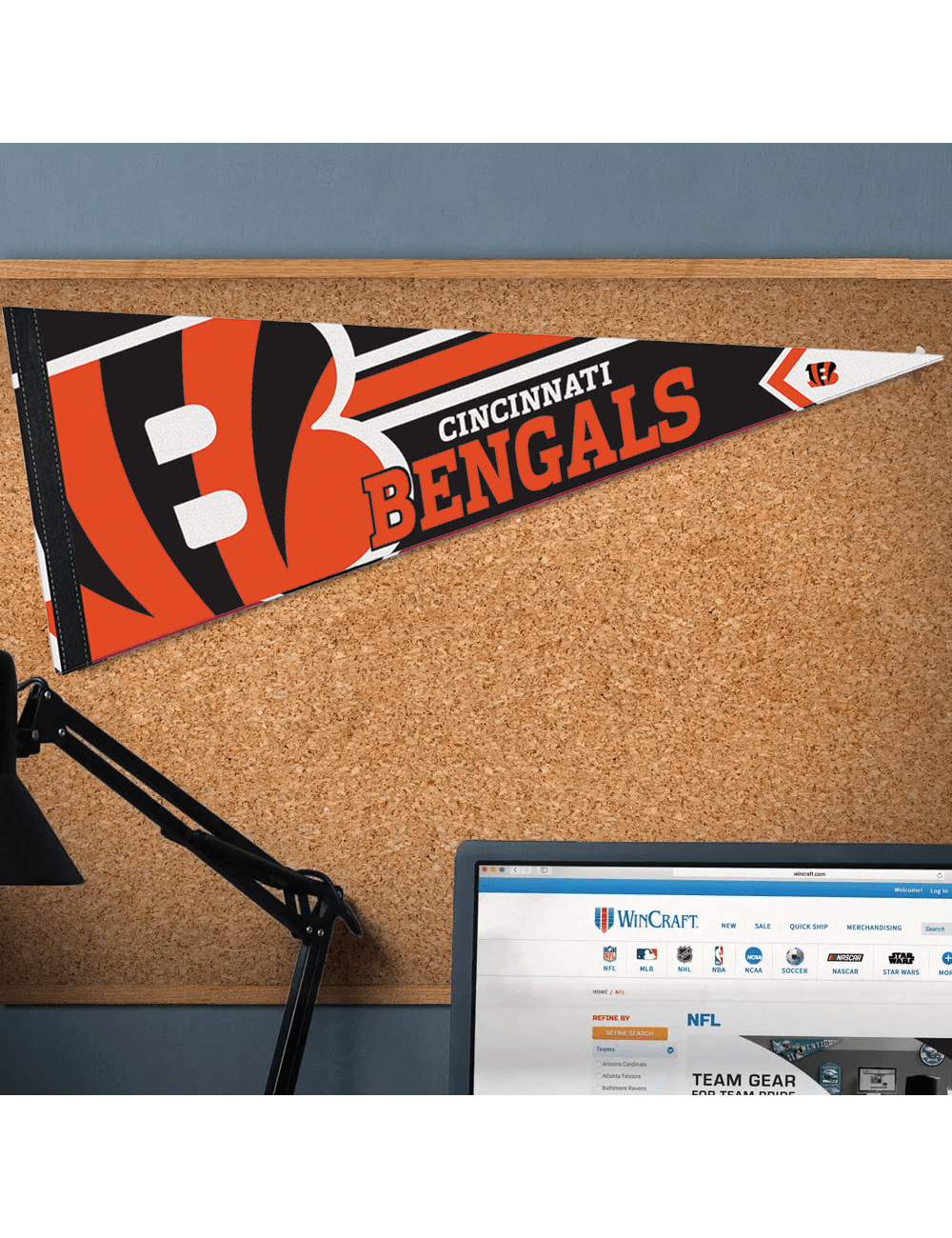 Wincraft Accessories Cincinnati Bengals Wincraft NFL Team Premium 12" x 30" Pennant