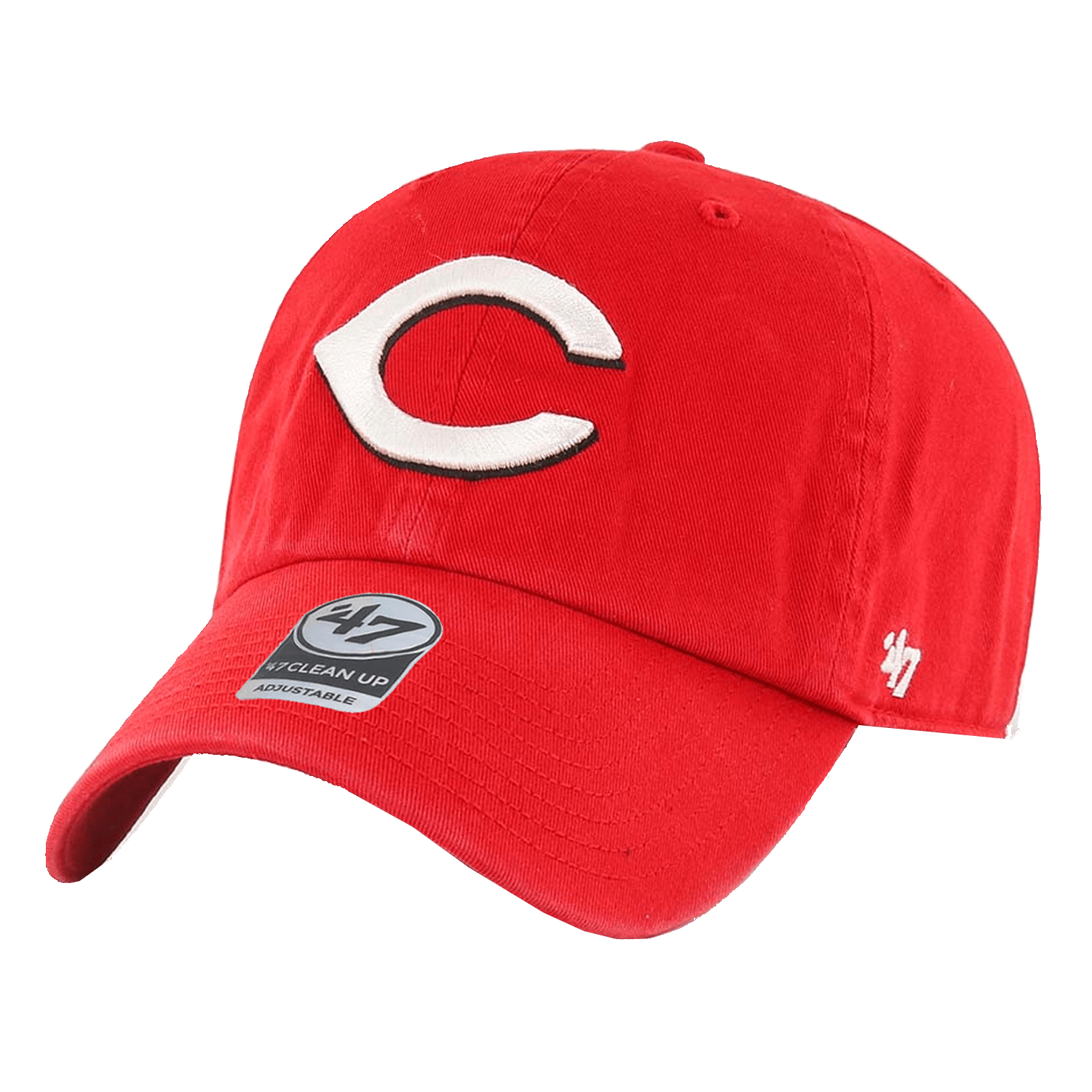 47 Brand Caps Cincinnati Reds '47 MLB Team Clean Up Strapback Hat - Red