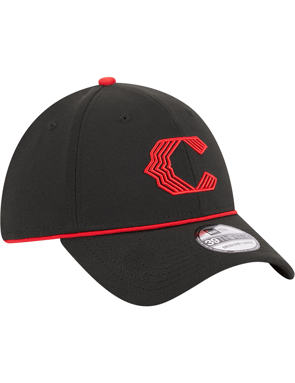 New Era Caps Cincinnati Reds New Era MLB City Connect 39THIRTY Stretch-Fit Hat - Black