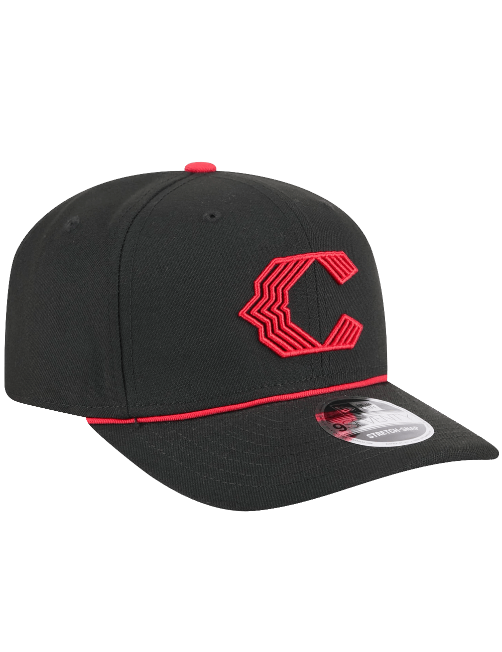 New Era Caps Cincinnati Reds New Era MLB City Connect 9SEVENTY Stretch Snapback Hat - Black