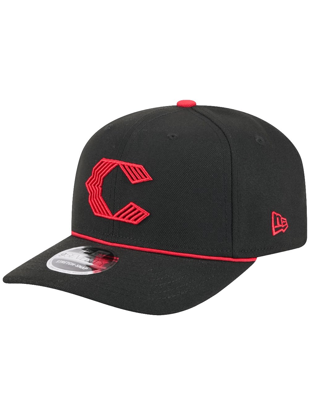 New Era Caps Cincinnati Reds New Era MLB City Connect 9SEVENTY Stretch Snapback Hat - Black