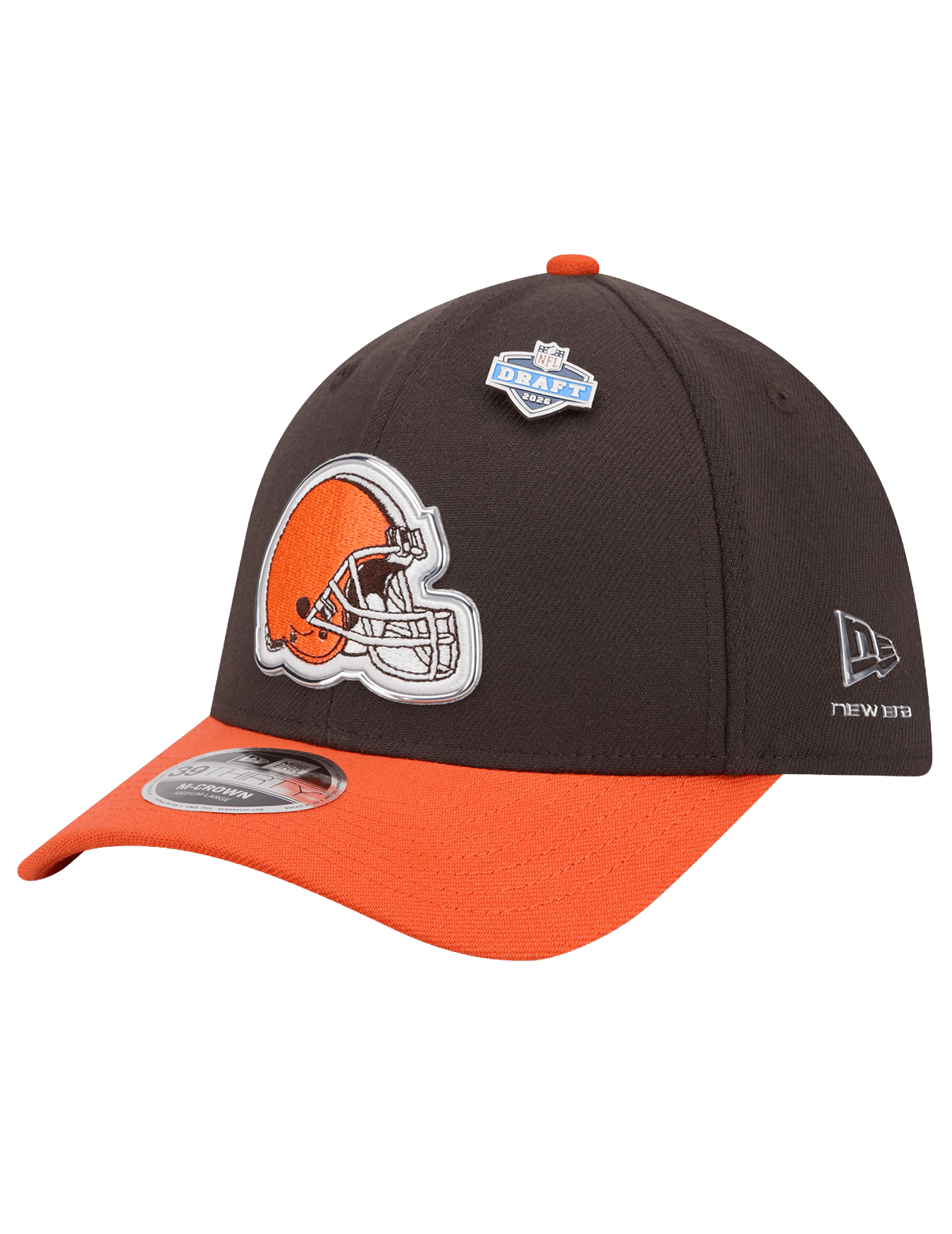New Era Caps M/L Cleveland Browns New Era NFL Draft 26 39THIRTY M-Crown Stretch-Fit Hat