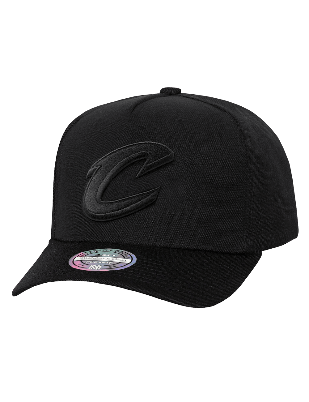 Mitchell And Ness Caps OSFM Cleveland Cavaliers Mitchell & Ness NBA All Black Flex 110 Snapback Hat - Black