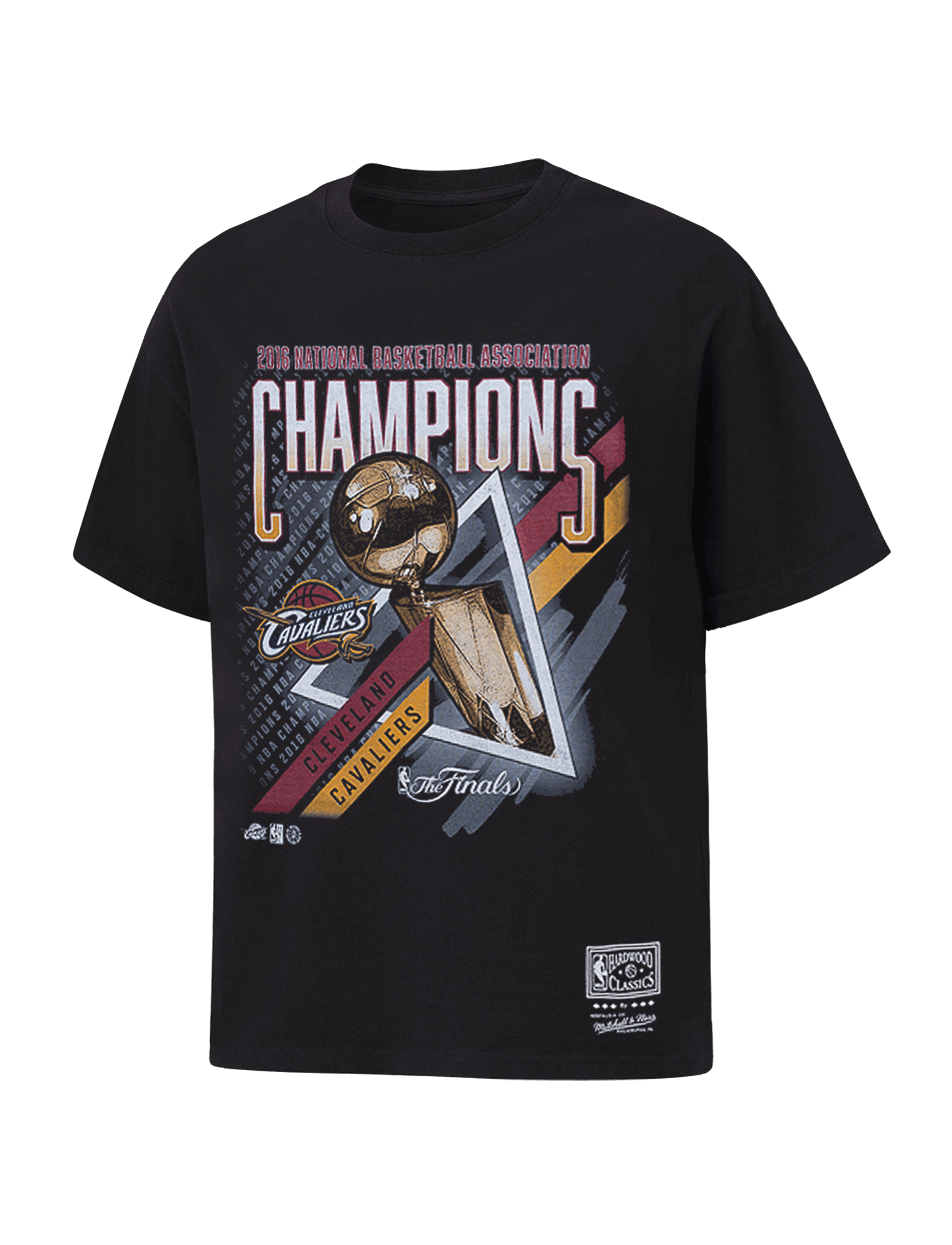 Mitchell And Ness T-Shirts Cleveland Cavaliers Mitchell & Ness NBA Finals Road Vintage T-Shirt - Faded Black