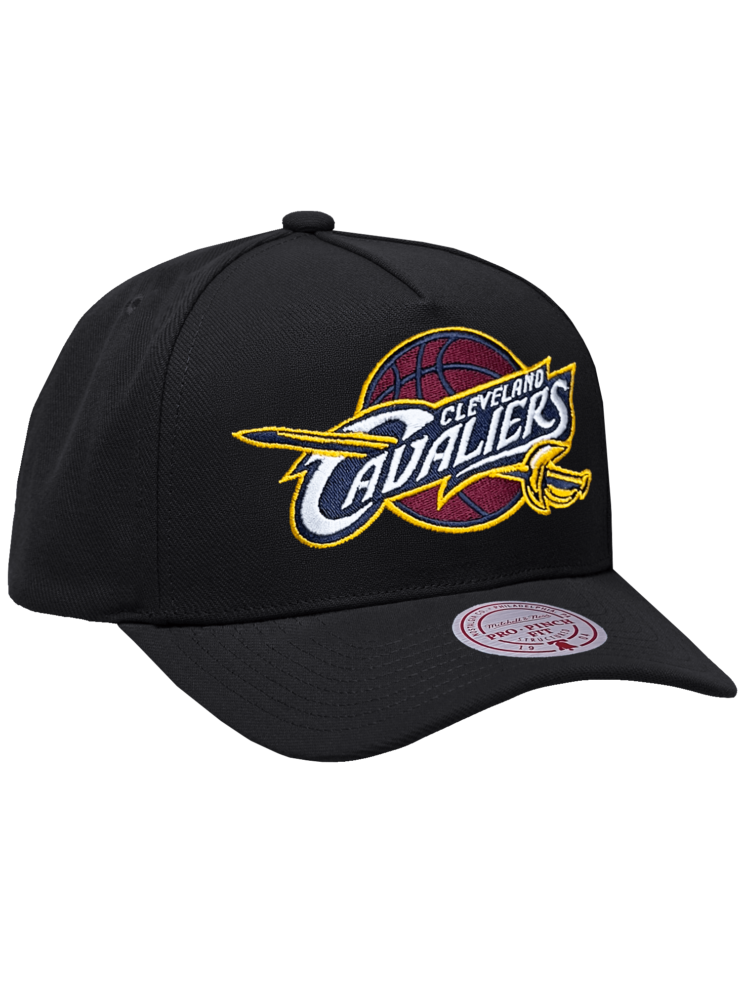 Mitchell And Ness Caps Cleveland Cavaliers Mitchell & Ness NBA HWC Pro Pinch Snapback Hat - Black