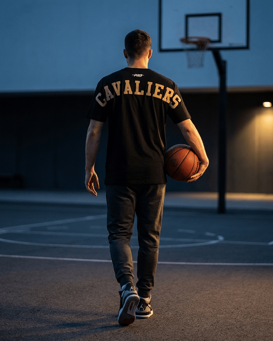 Pro Standard T-Shirts Cleveland Cavaliers Pro Standard NBA Wingspan Drop Shoulder T-Shirt - Black