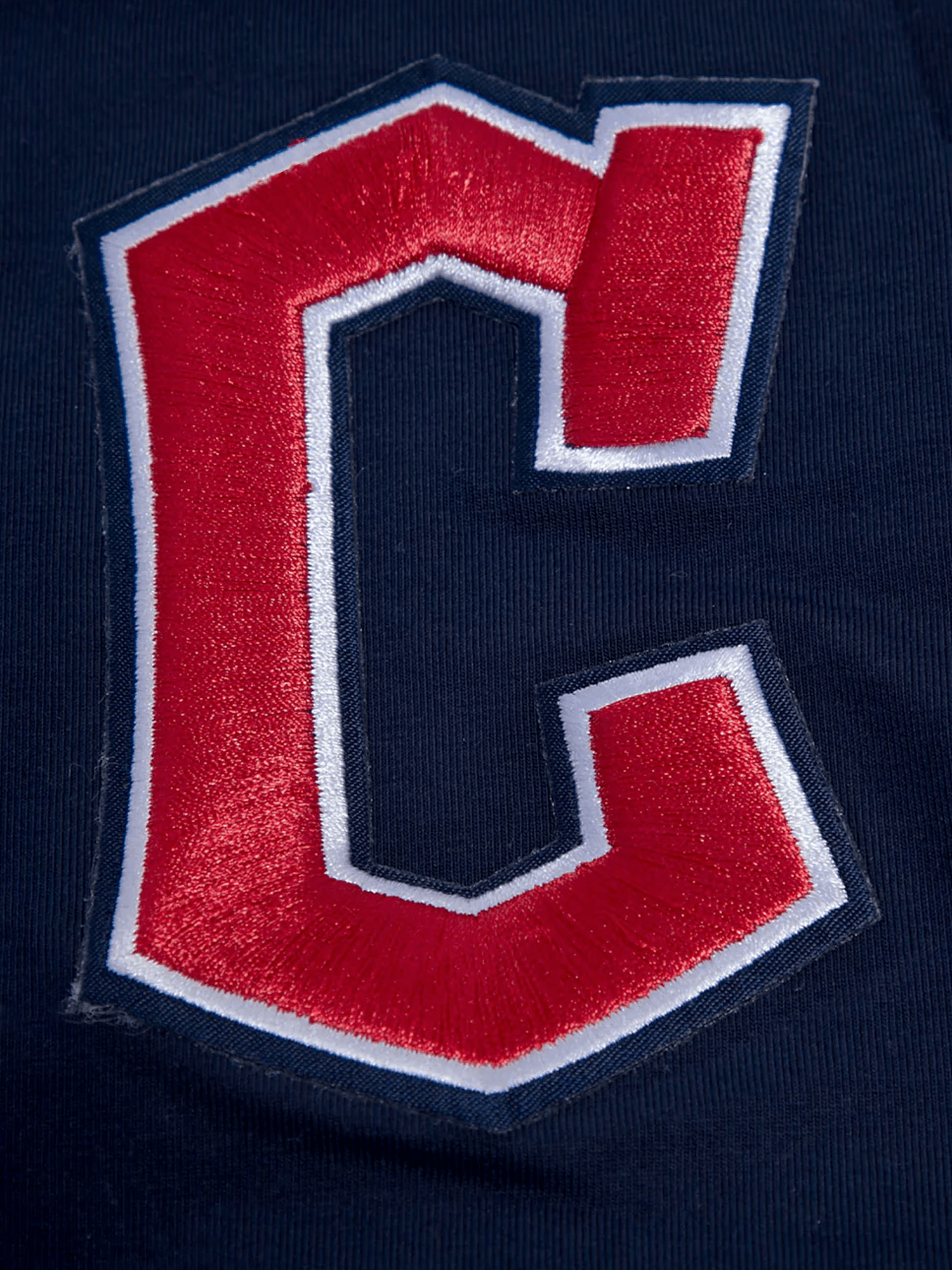 Pro Standard T-Shirts Cleveland Guardians Pro Standard MLB Team Chenille Flex T-Shirt - Navy