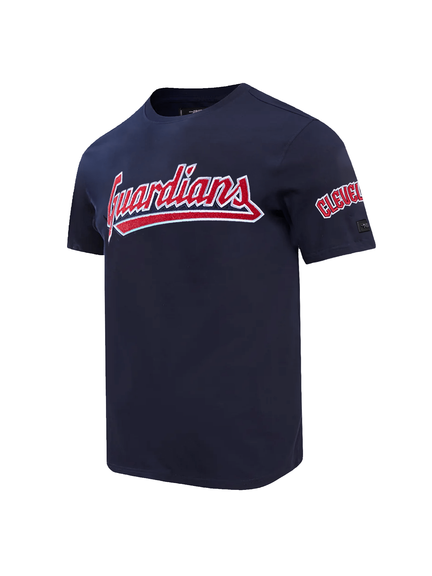 Pro Standard T-Shirts Cleveland Guardians Pro Standard MLB Team Chenille Flex T-Shirt - Navy