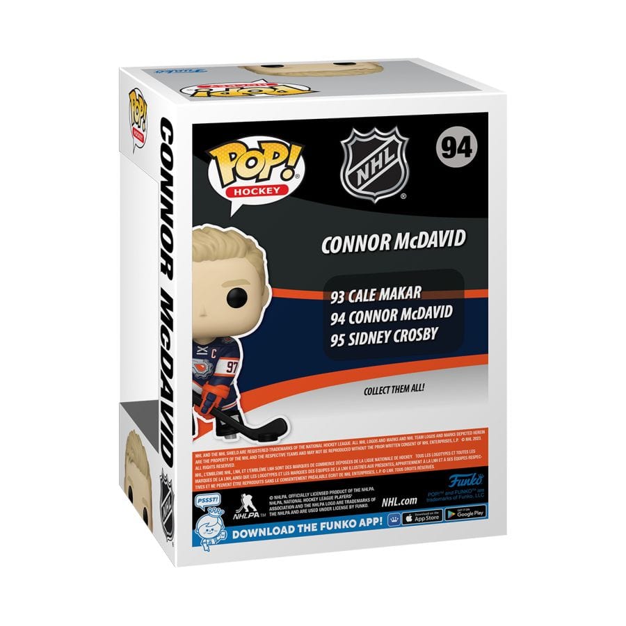 Funko Figures Connor McDavid Edmonton Oilers Funko NHL Pop Vinyl Figure - 94