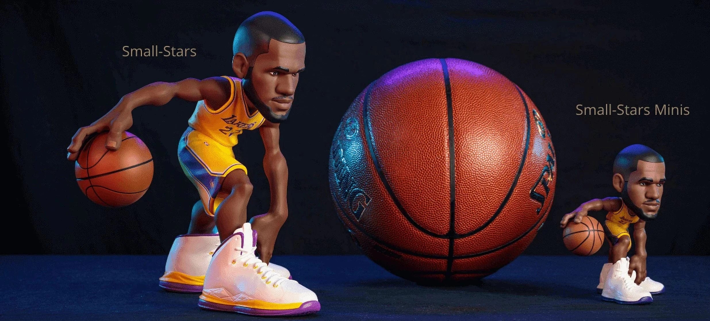 LeBron James Los Angeles Lakers Small-Stars NBA 12" Figure - Gold