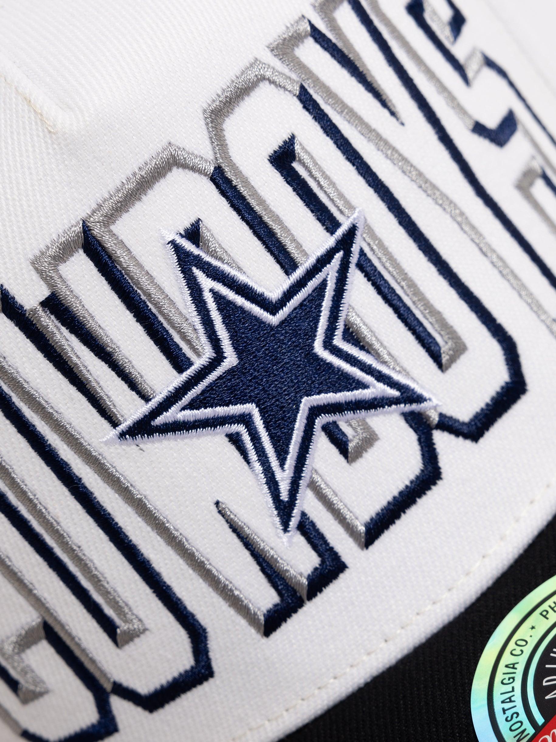 Mitchell And Ness Caps Dallas Cowboys Mitchell & Ness NFL Bevel Classic Red Snapback Hat - White