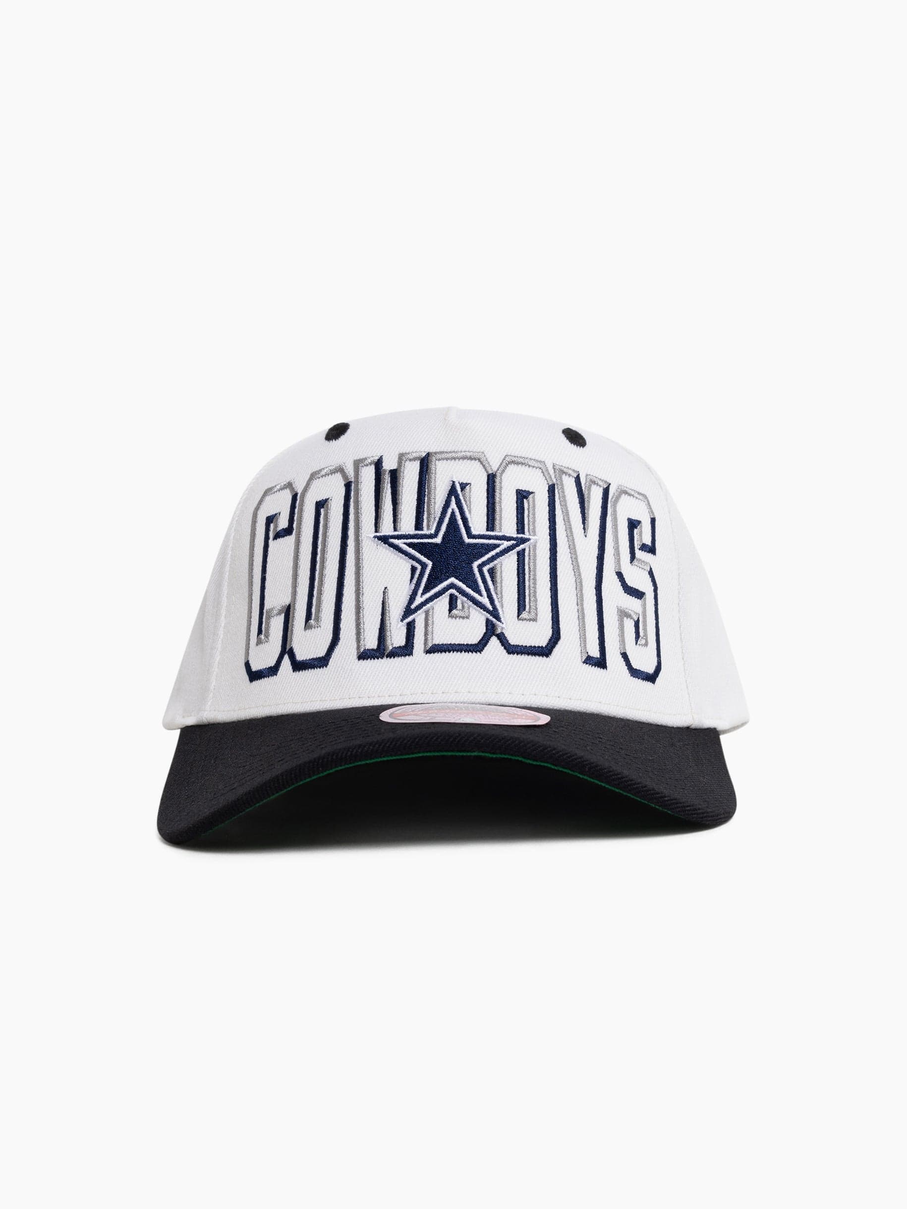 Mitchell And Ness Caps Dallas Cowboys Mitchell & Ness NFL Bevel Classic Red Snapback Hat - White