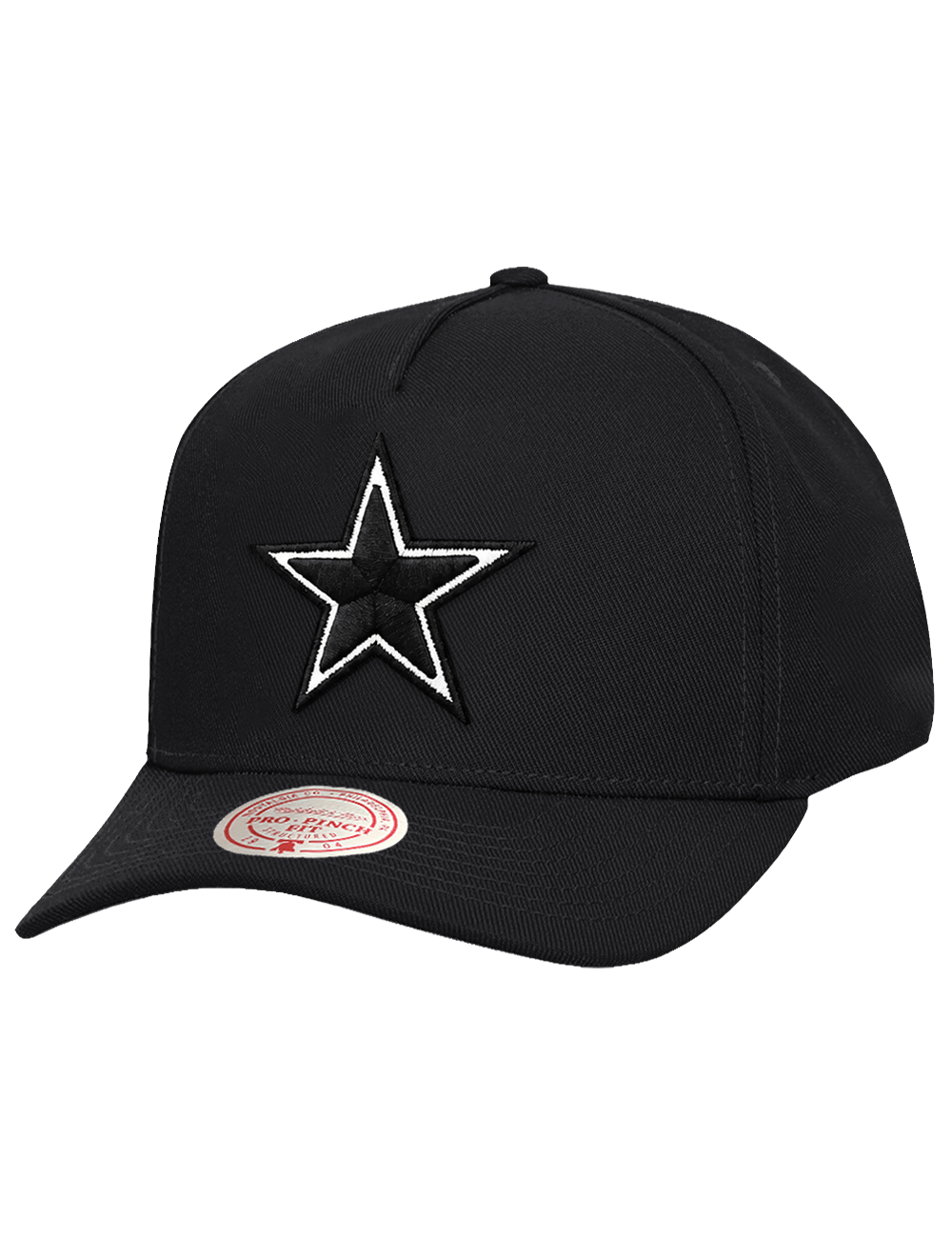 Mitchell And Ness Caps Dallas Cowboys Mitchell & Ness NFL Monochrome Pro Pinch Snapback Hat - Black