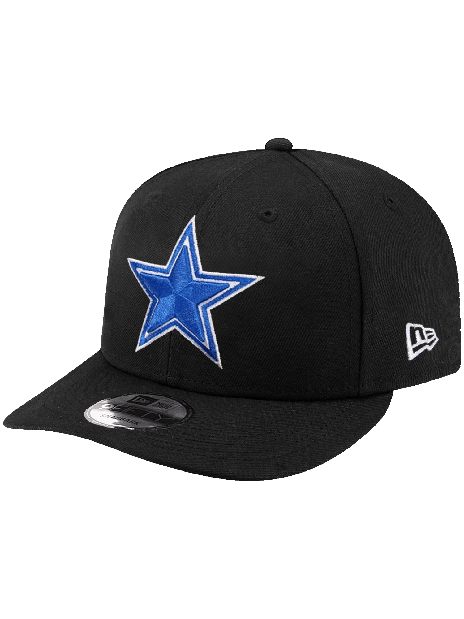 New Era Caps Dallas Cowboys New Era NFL 75th Ann Patch 9FIFTY Pre-Curved Snapback Hat - Black