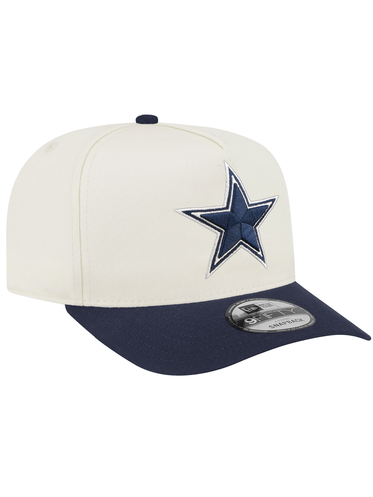 New Era Caps Dallas Cowboys New Era NFL Team 2T 9FIFTY A-Frame Pre-Curved Snapback Hat - Chrome