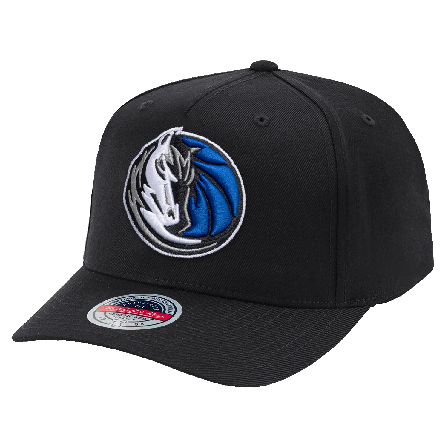 Mitchell And Ness Caps Dallas Mavericks Mitchell & Ness NBA Team Classic Red Snapback Hat - Black