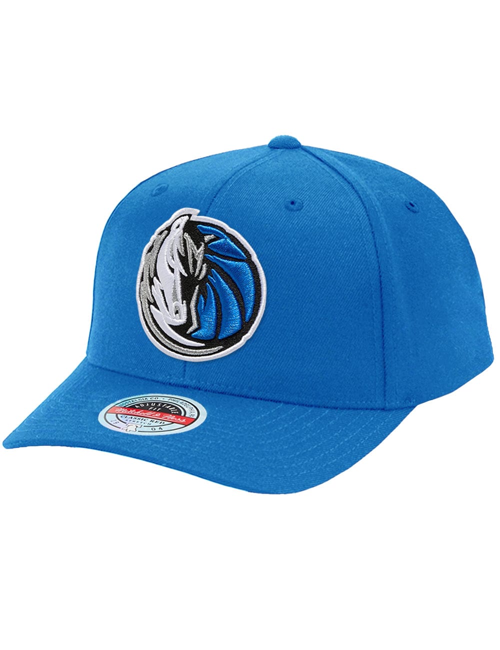 Mitchell And Ness Caps Dallas Mavericks Mitchell & Ness NBA Team Classic Red Snapback Hat - Blue