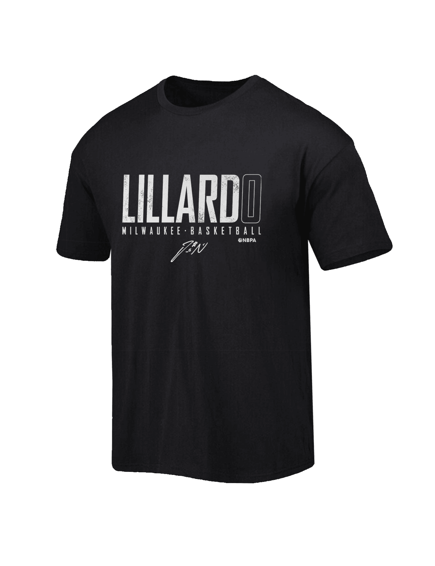 500 Level T-Shirts Damian Lillard Milwaukee Bucks 500 Level NBA Elite T-Shirt - Black