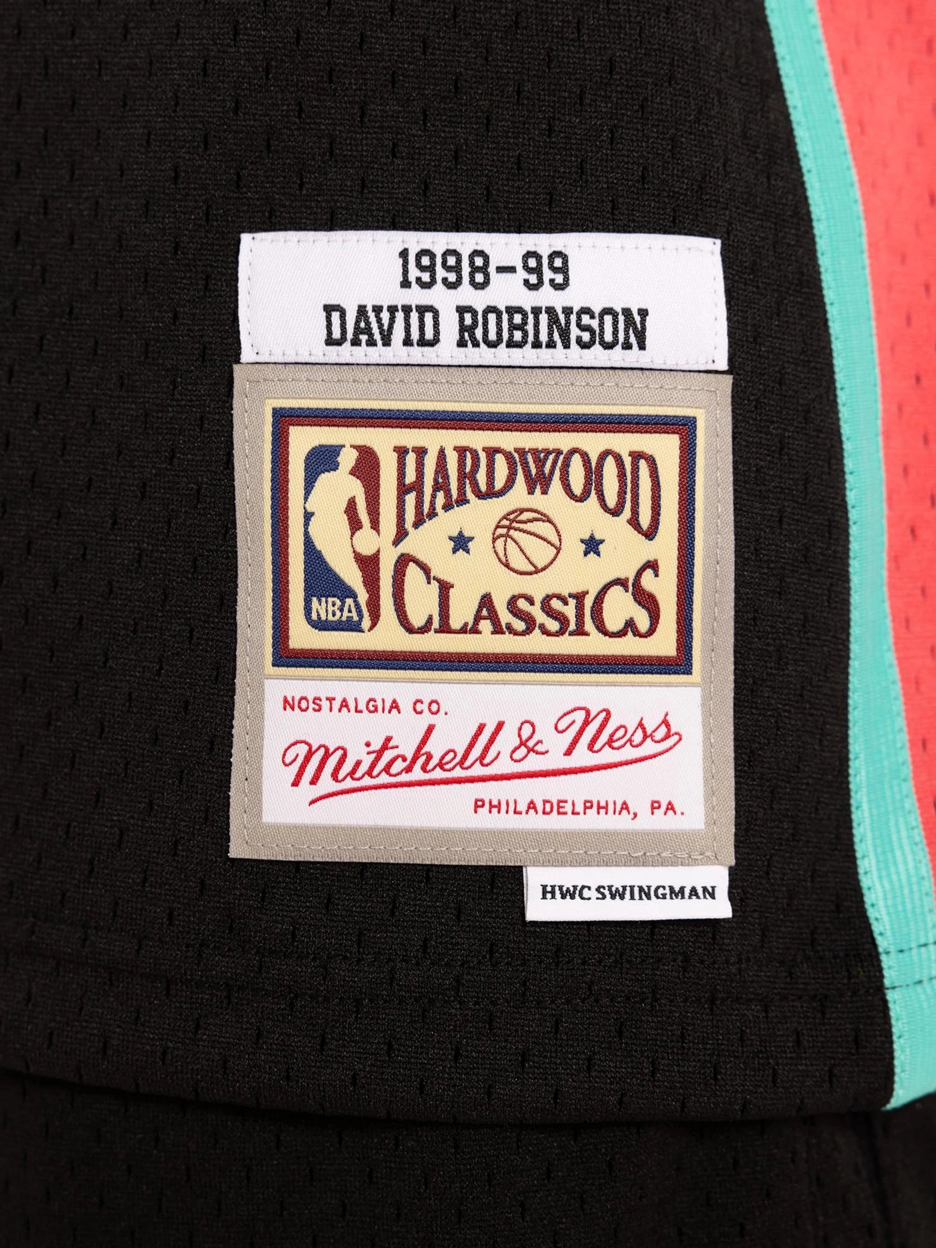 Mitchell And Ness Jerseys David Robinson San Antonio Spurs Mitchell & Ness NBA 98-99 City Swingman Jersey - Black