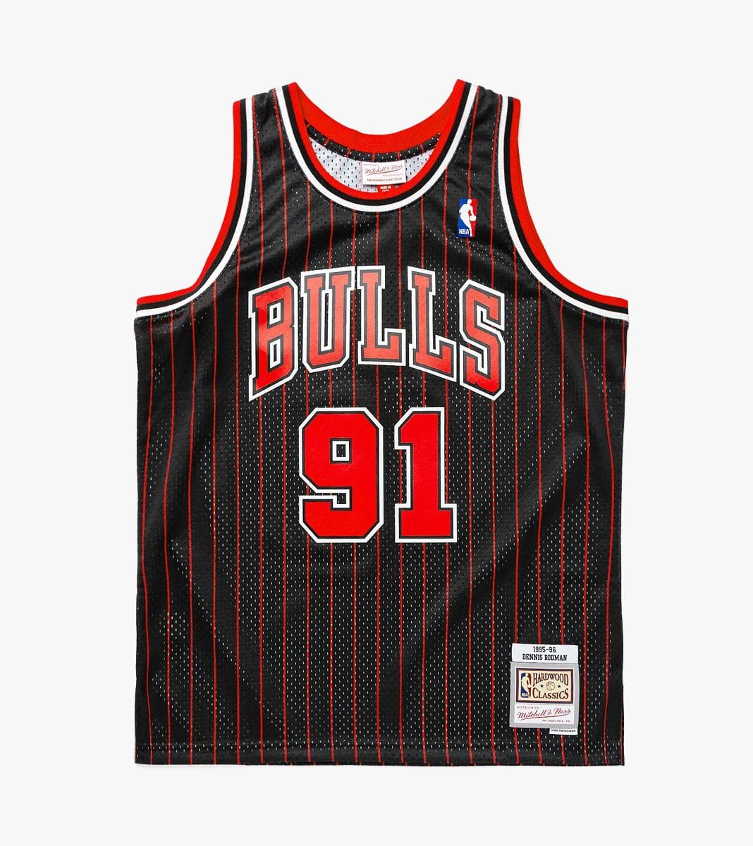 Mitchell And Ness Jerseys Dennis Rodman Chicago Bulls Mitchell & Ness NBA 95 Alt Road HWC Swingman Jersey - Black