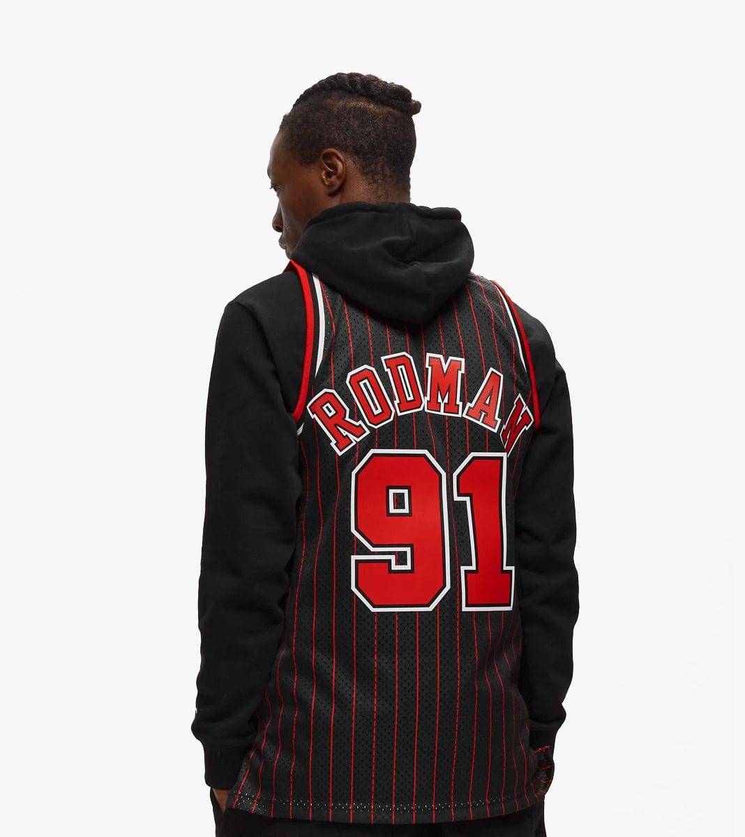 Mitchell And Ness Jerseys Dennis Rodman Chicago Bulls Mitchell & Ness NBA 95 Alt Road HWC Swingman Jersey - Black