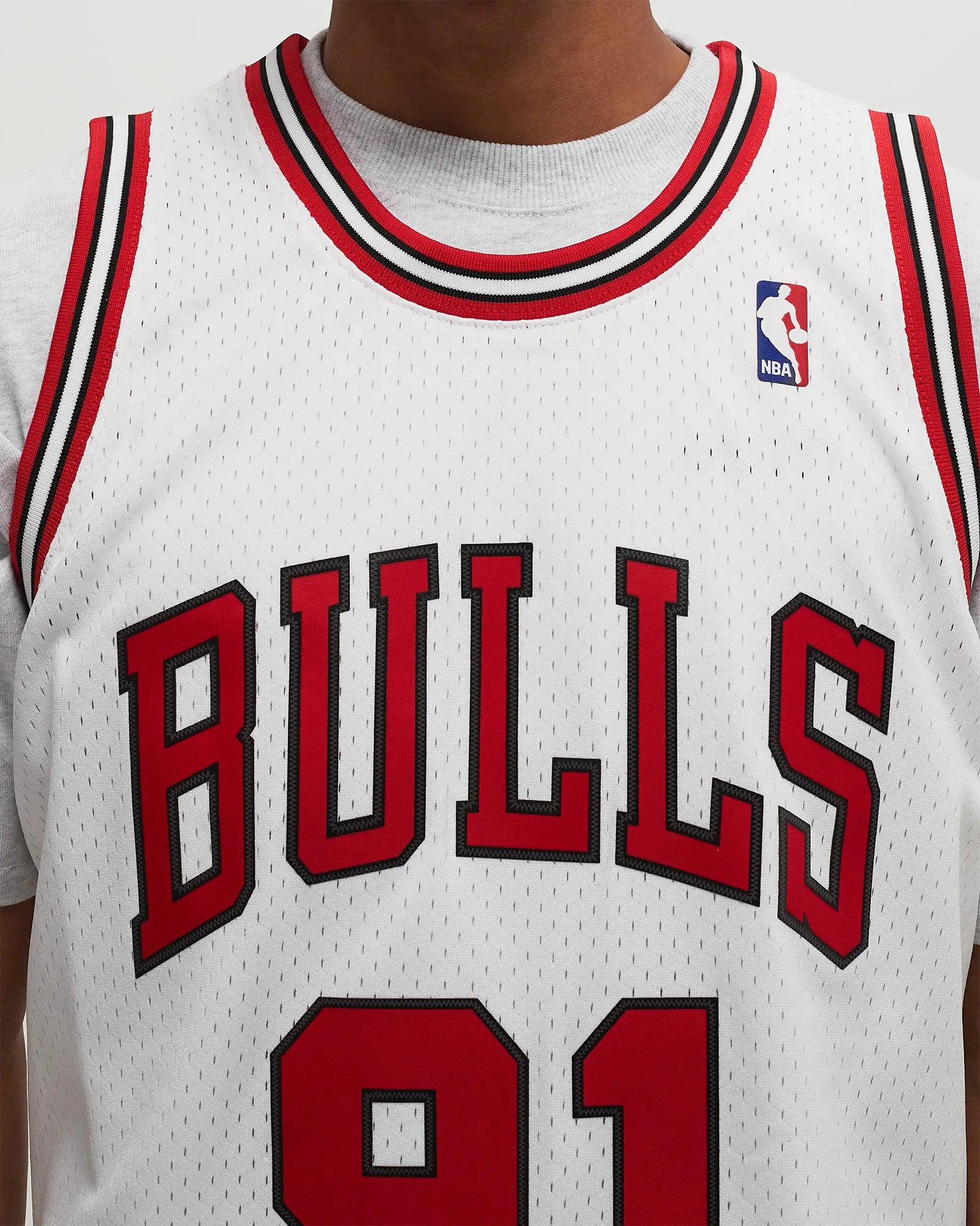 Mitchell And Ness Jerseys Dennis Rodman Chicago Bulls Mitchell & Ness NBA 97-98 Home Swingman Jersey - White