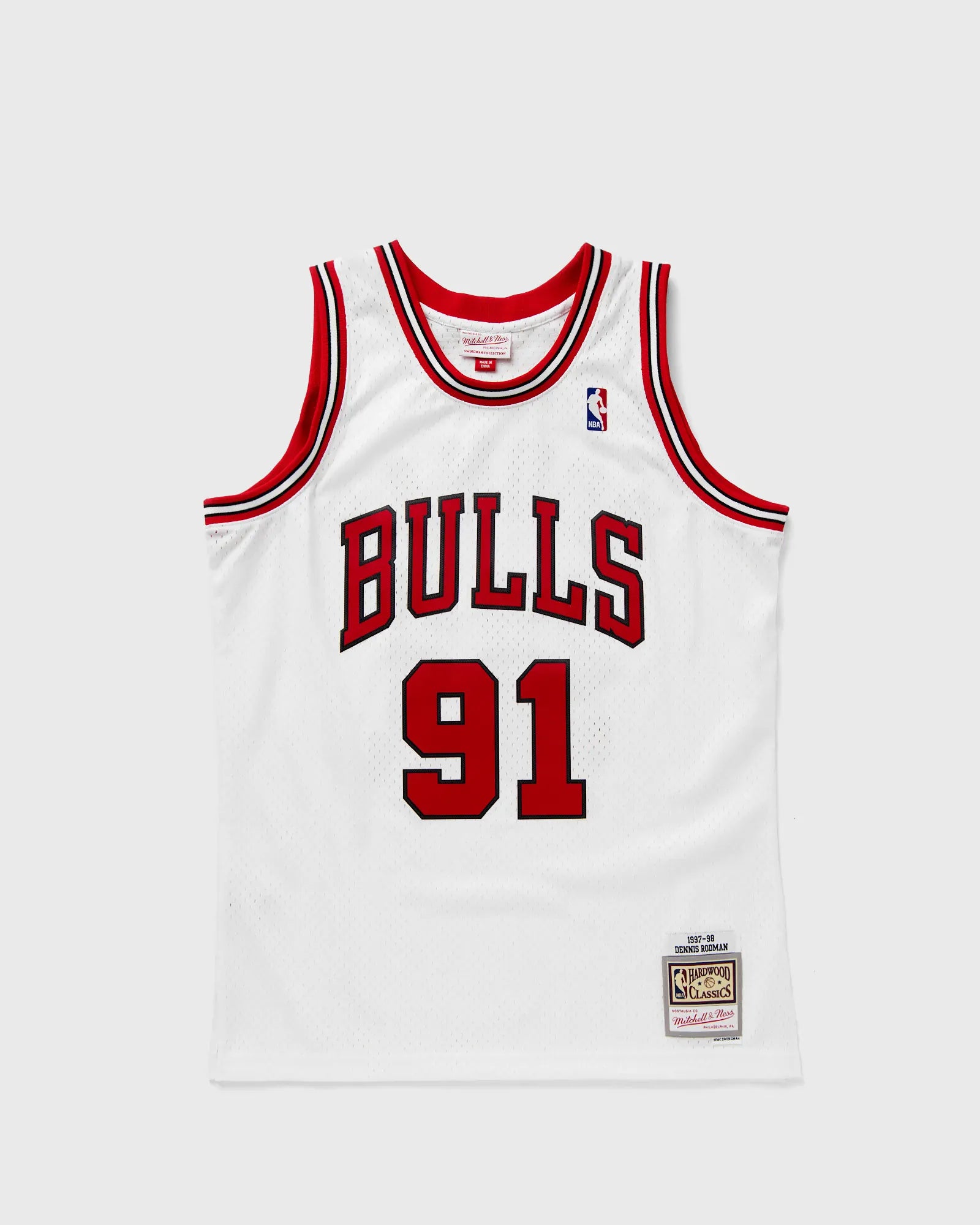 Mitchell And Ness Jerseys Dennis Rodman Chicago Bulls Mitchell & Ness NBA 97-98 Home Swingman Jersey - White