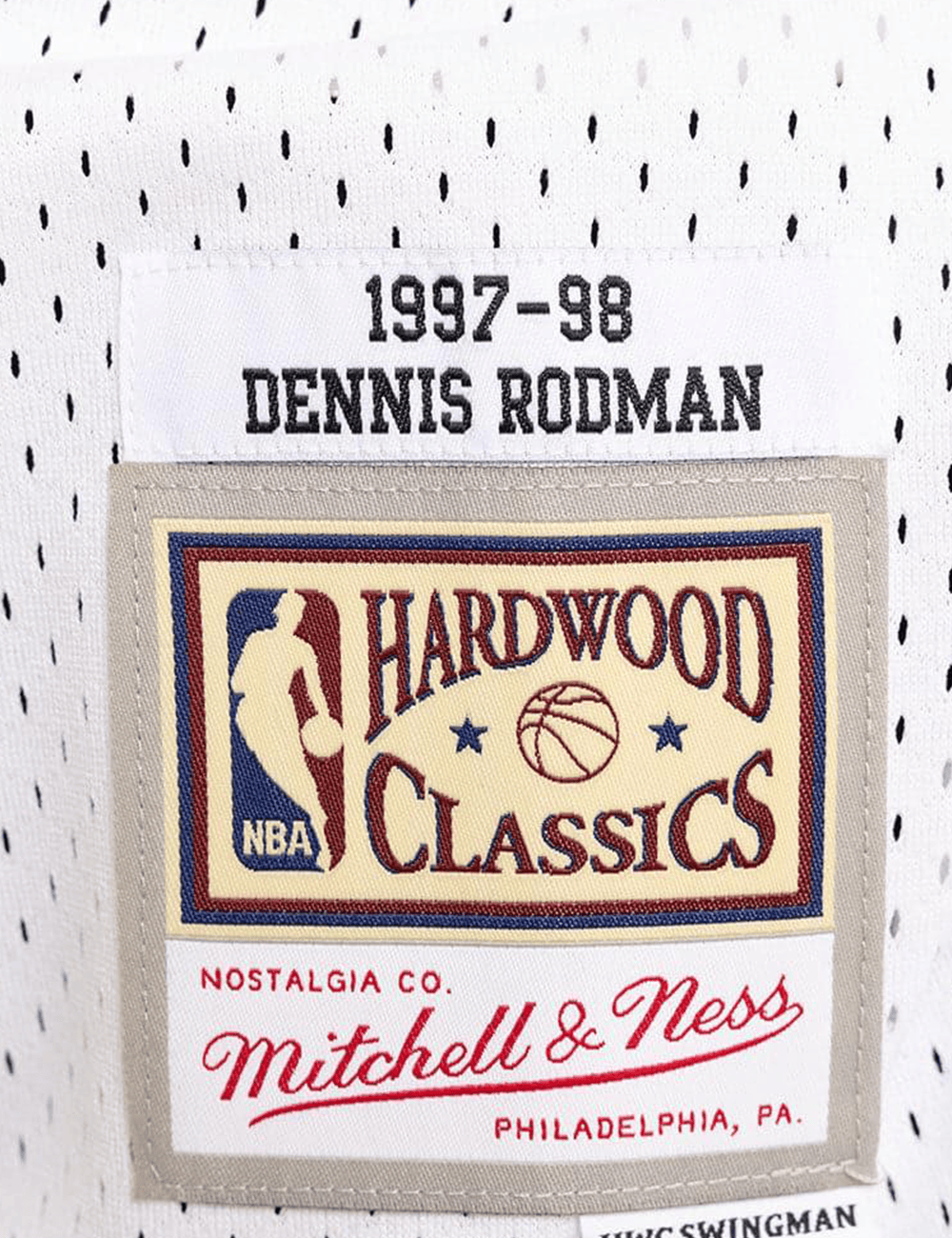 Mitchell And Ness Jerseys Dennis Rodman Chicago Bulls Mitchell & Ness NBA 97-98 Home Swingman Jersey - White