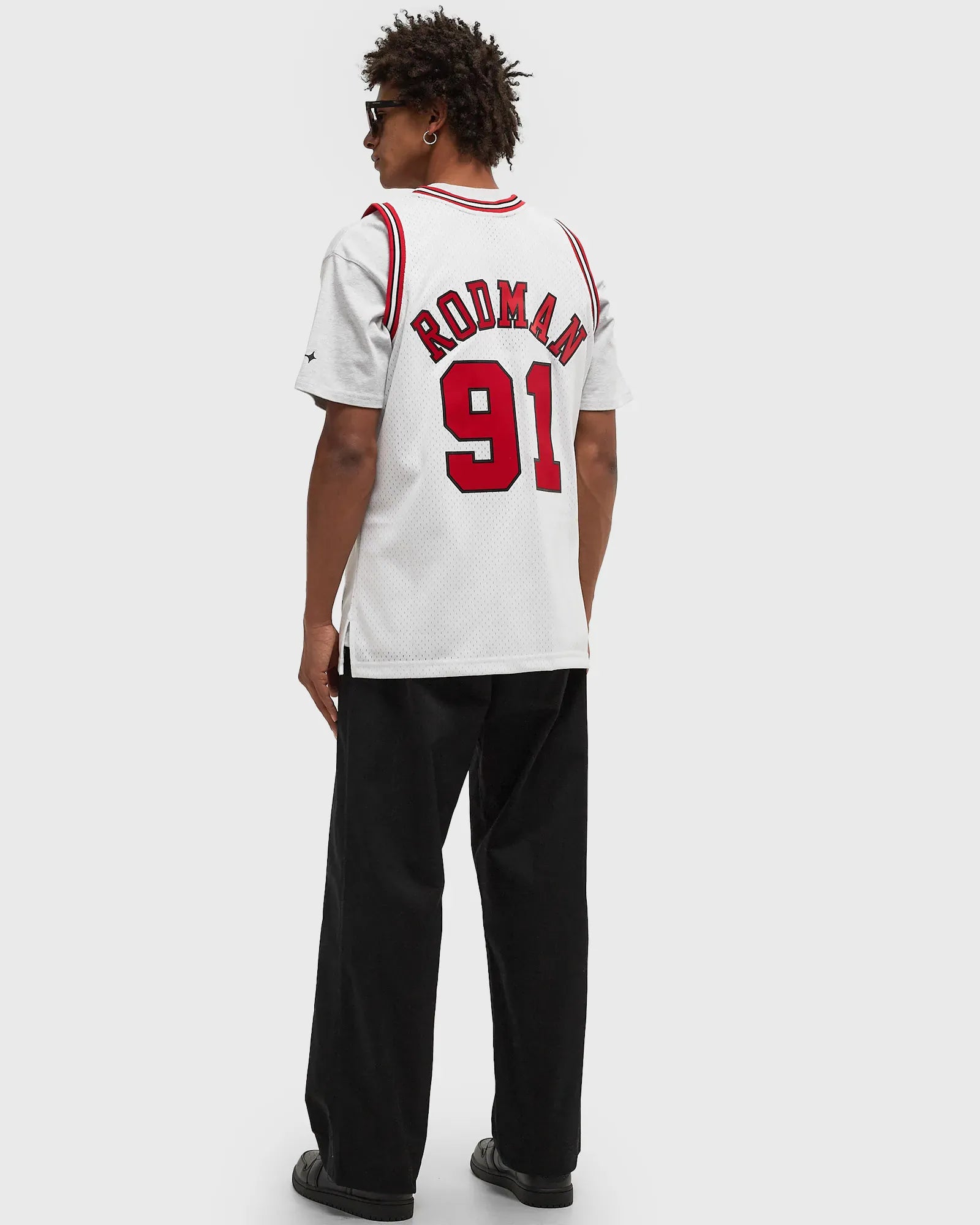 Mitchell And Ness Jerseys Dennis Rodman Chicago Bulls Mitchell & Ness NBA 97-98 Home Swingman Jersey - White