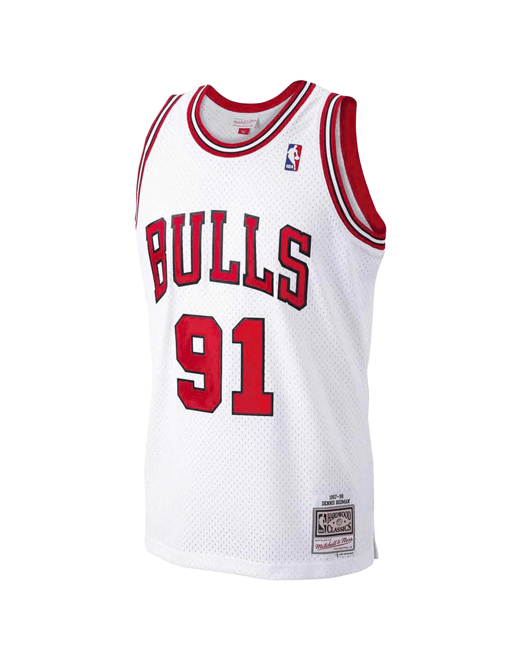 Mitchell And Ness Jerseys Dennis Rodman Chicago Bulls Mitchell & Ness NBA 97-98 Home Swingman Jersey - White