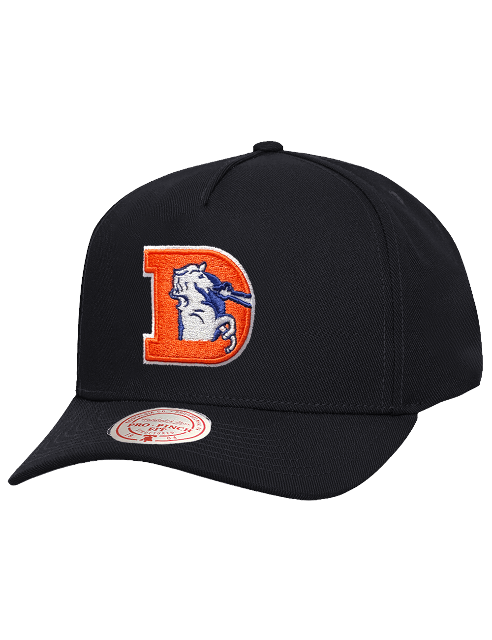 Mitchell And Ness Caps OSFM Denver Broncos Mitchell & Ness NFL Throwback Pro Pinch Snapback Hat - Black