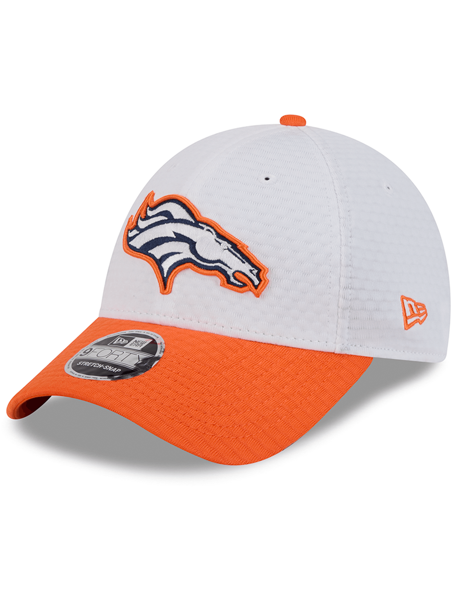 New Era Caps Denver Broncos New Era NFL 24 Training 9FORTY Stretch-Snapback Hat - White