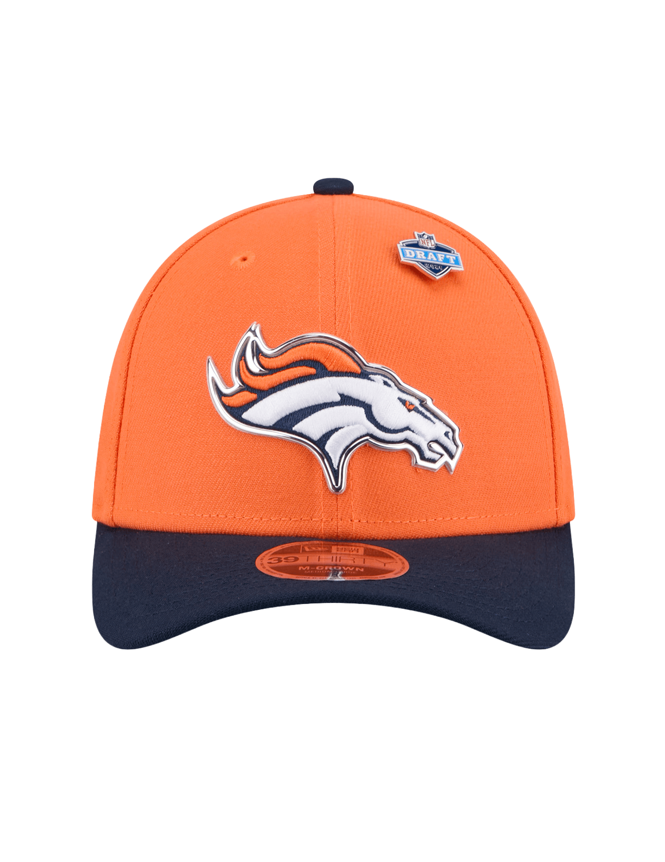 New Era Caps M/L Denver Broncos New Era NFL Draft 26 39THIRTY M-Crown Stretch-Fit Hat