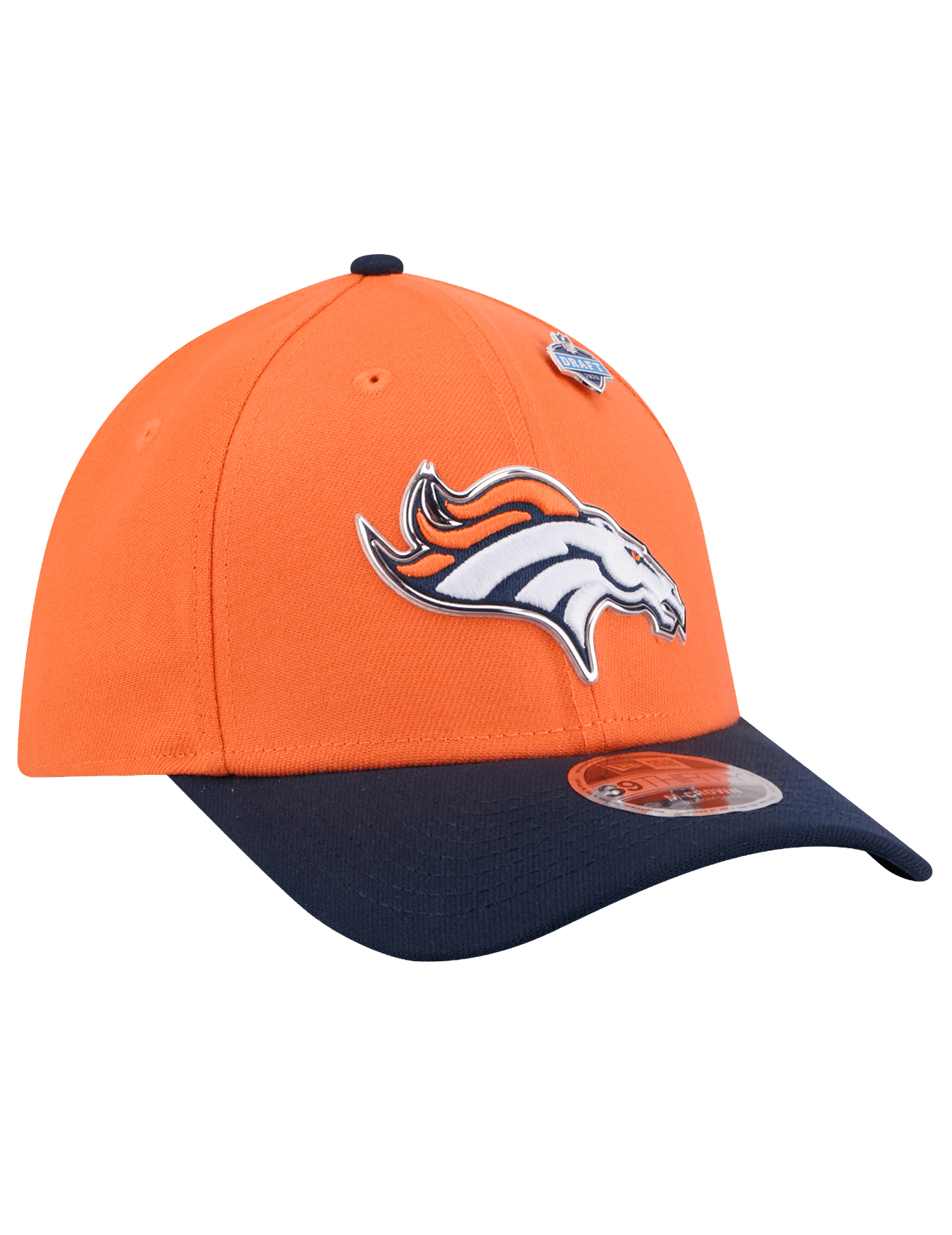 New Era Caps M/L Denver Broncos New Era NFL Draft 26 39THIRTY M-Crown Stretch-Fit Hat