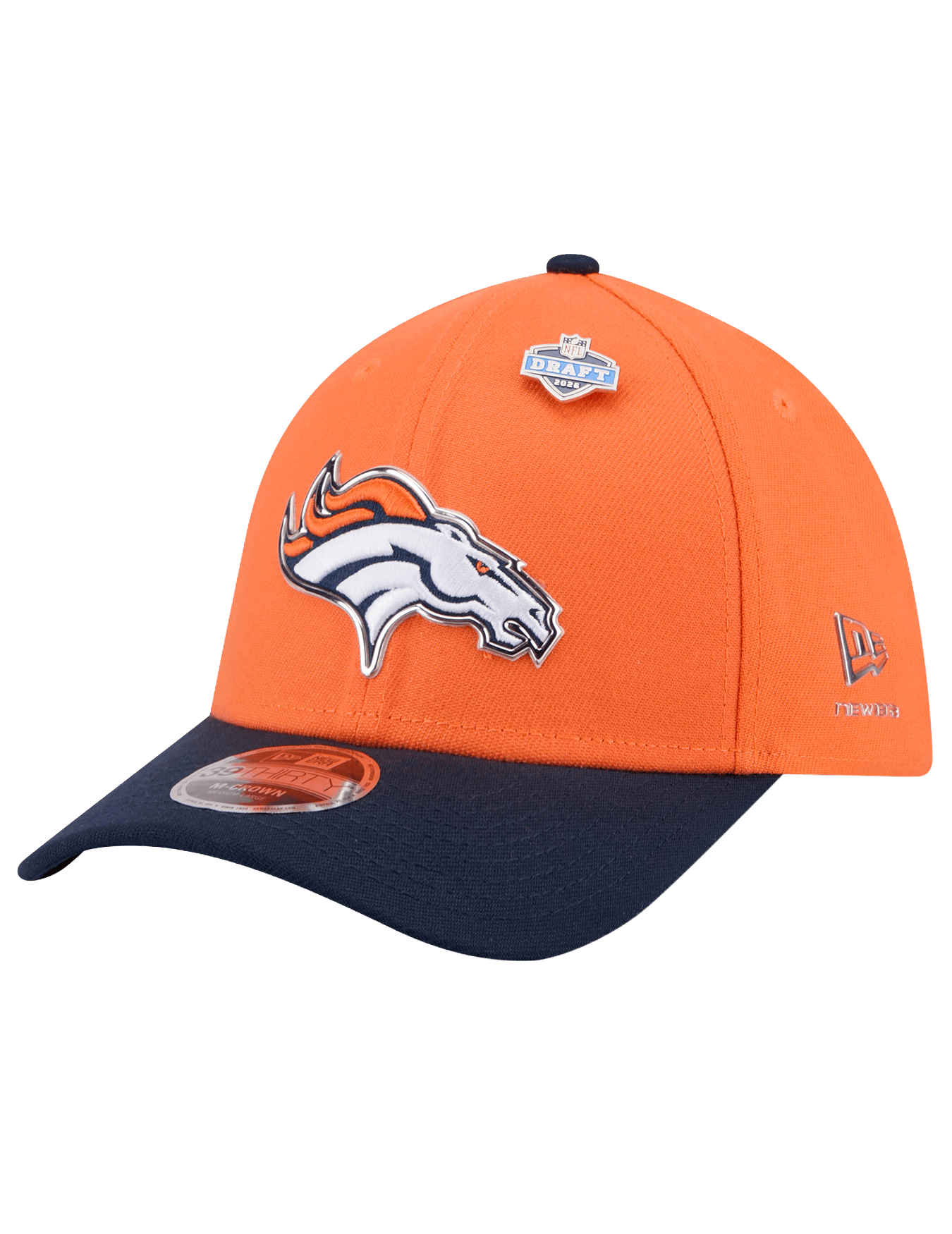 New Era Caps M/L Denver Broncos New Era NFL Draft 26 39THIRTY M-Crown Stretch-Fit Hat