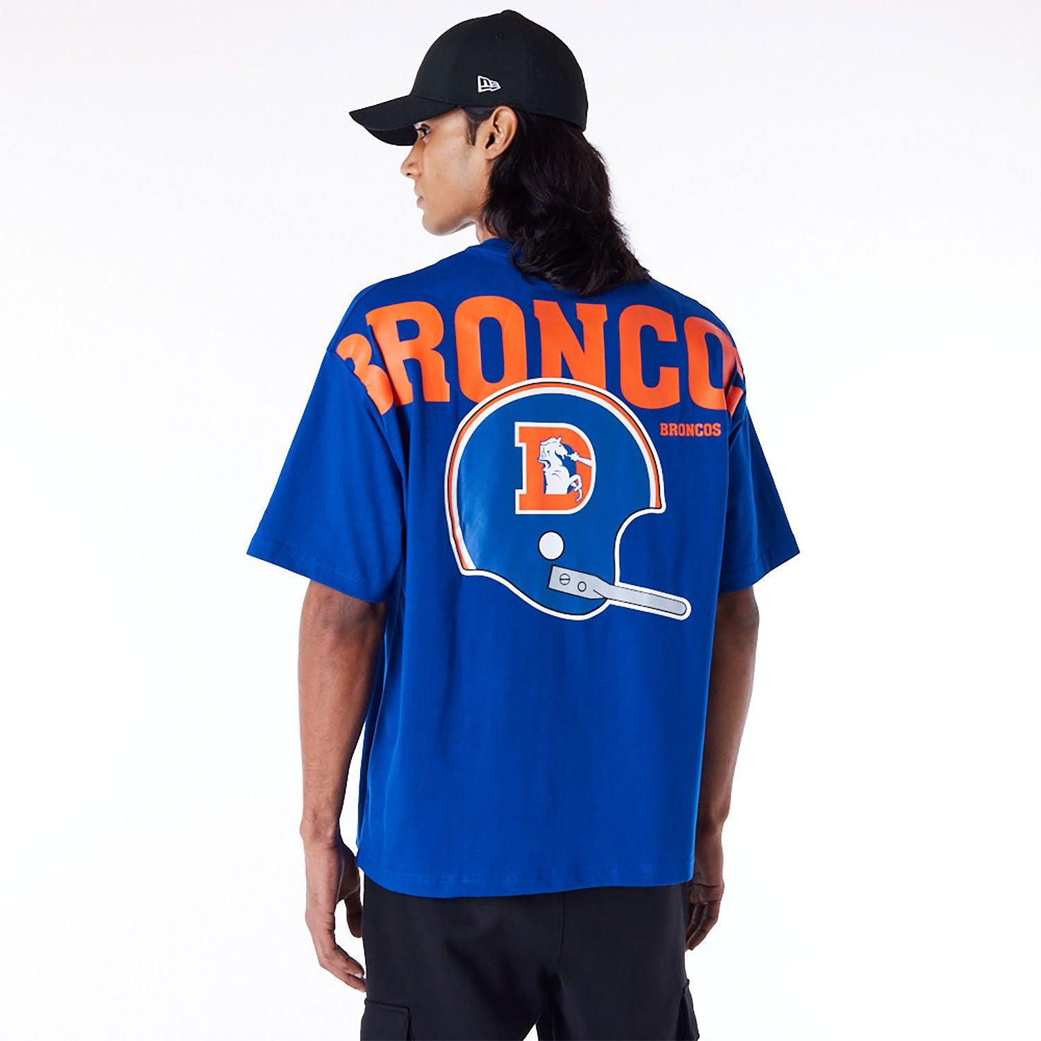 New Era T-Shirts Denver Broncos New Era NFL Logo Select Oversized T-Shirt - Blue