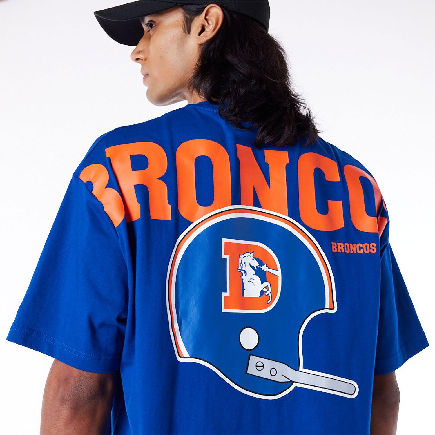 New Era T-Shirts Denver Broncos New Era NFL Logo Select Oversized T-Shirt - Blue