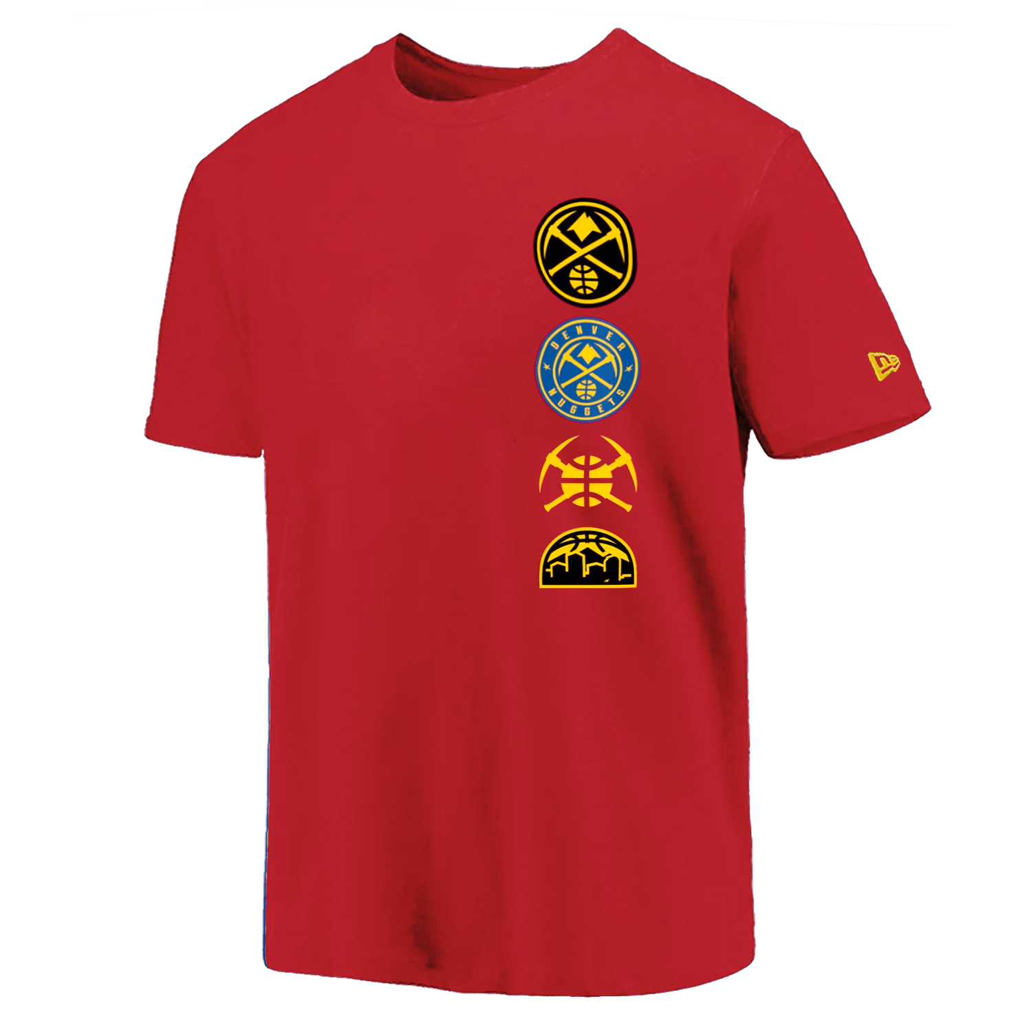 New Era T-Shirts Denver Nuggets New Era NBA 24 City Edition T-Shirt - Dark Red