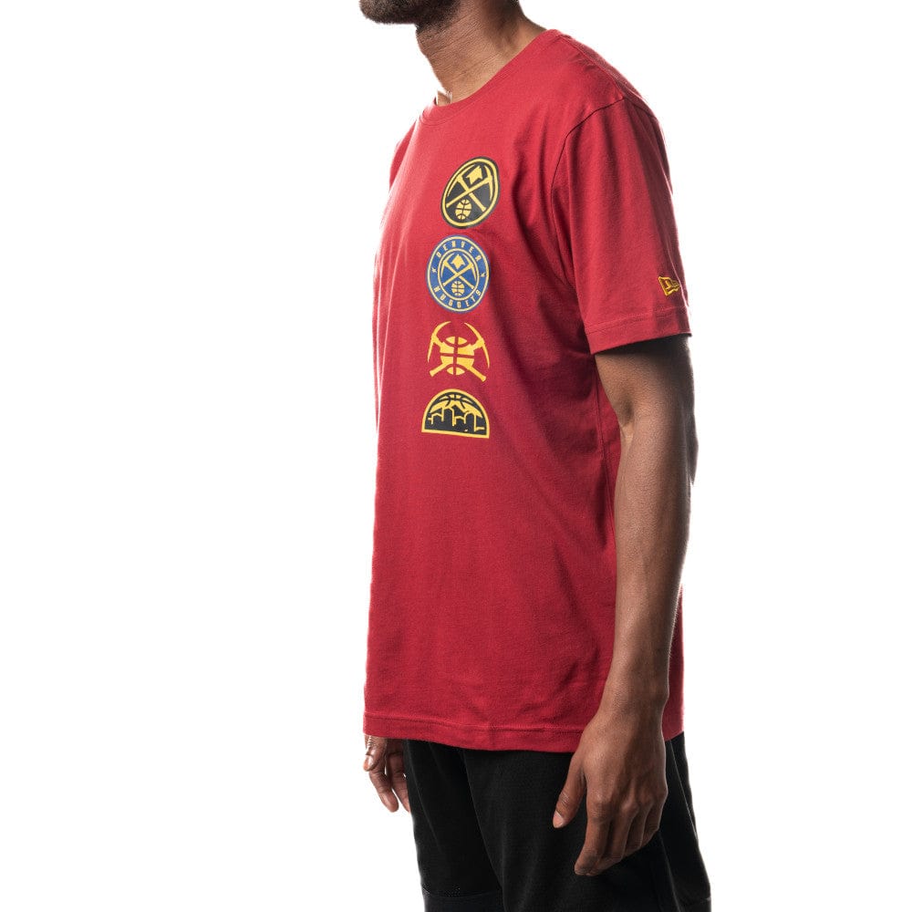 New Era T-Shirts Denver Nuggets New Era NBA 24 City Edition T-Shirt - Dark Red