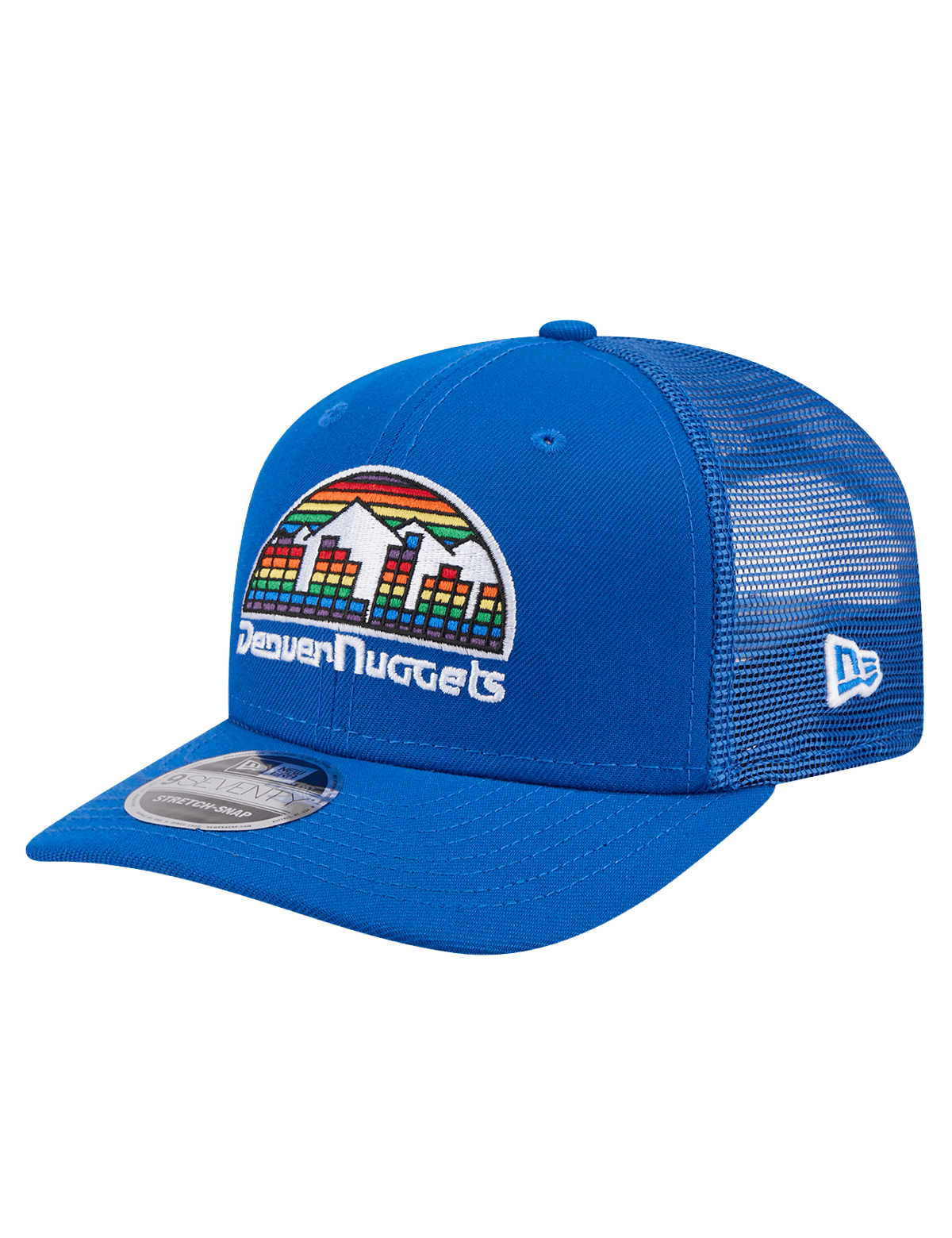 New Era Caps Denver Nuggets New Era NBA HWC 9SEVENTY Trucker Stretch Snapback Hat - Blue