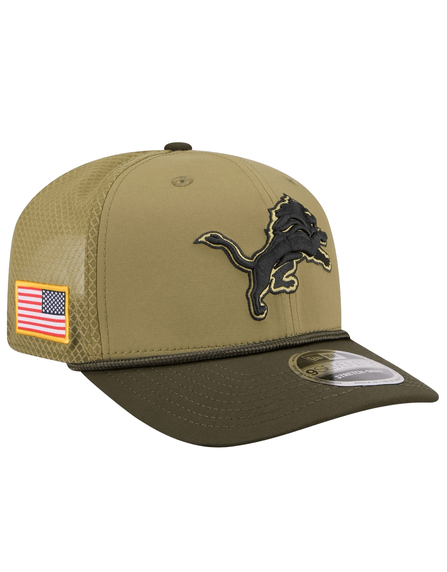 New Era Caps Detroit Lions New Era NFL 25 Salute To Service 9SEVENTY Stretch-Snapback Hat