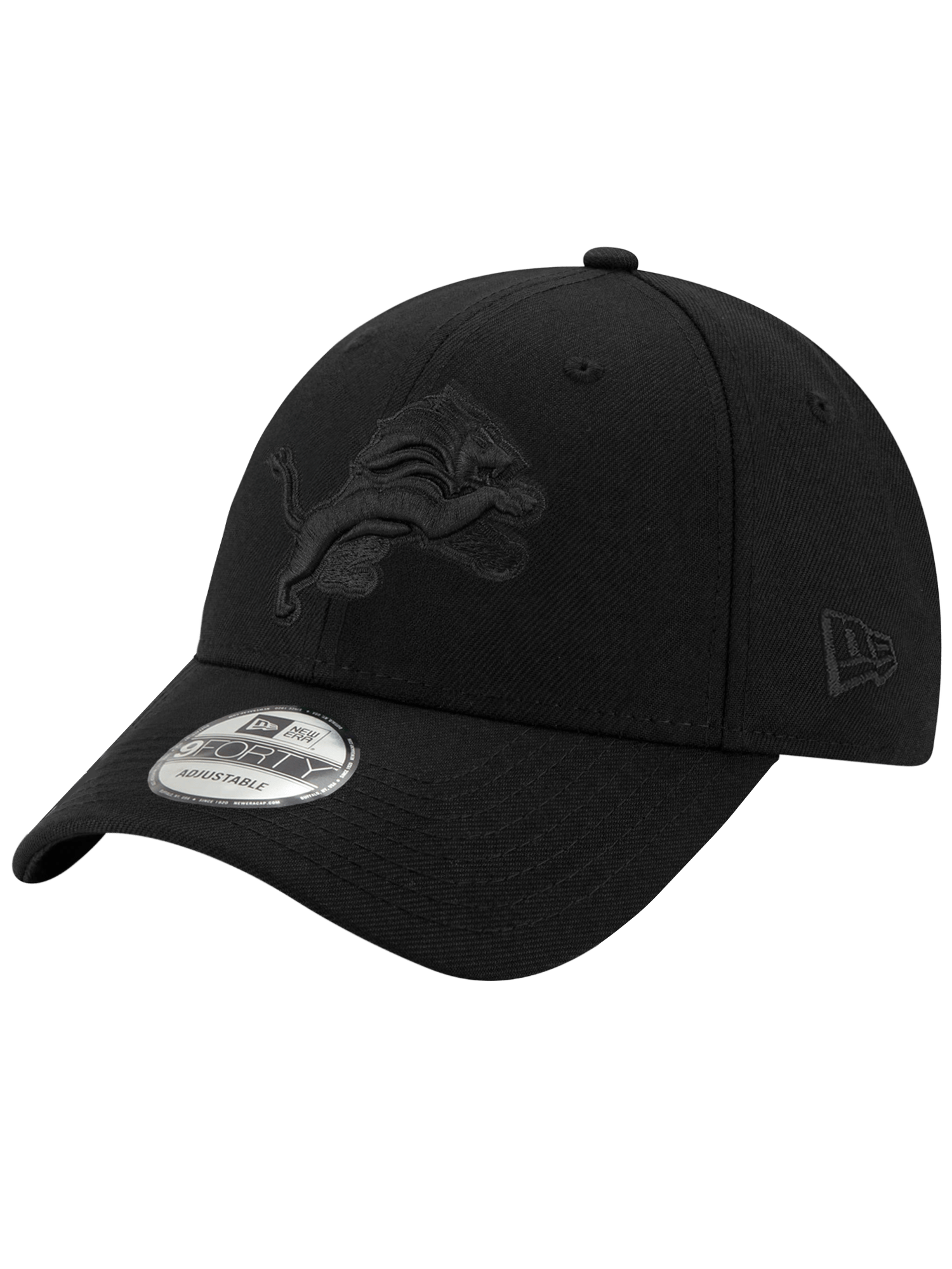 New Era Caps Detroit Lions New Era NFL Black On Black 9FORTY Snapback Hat