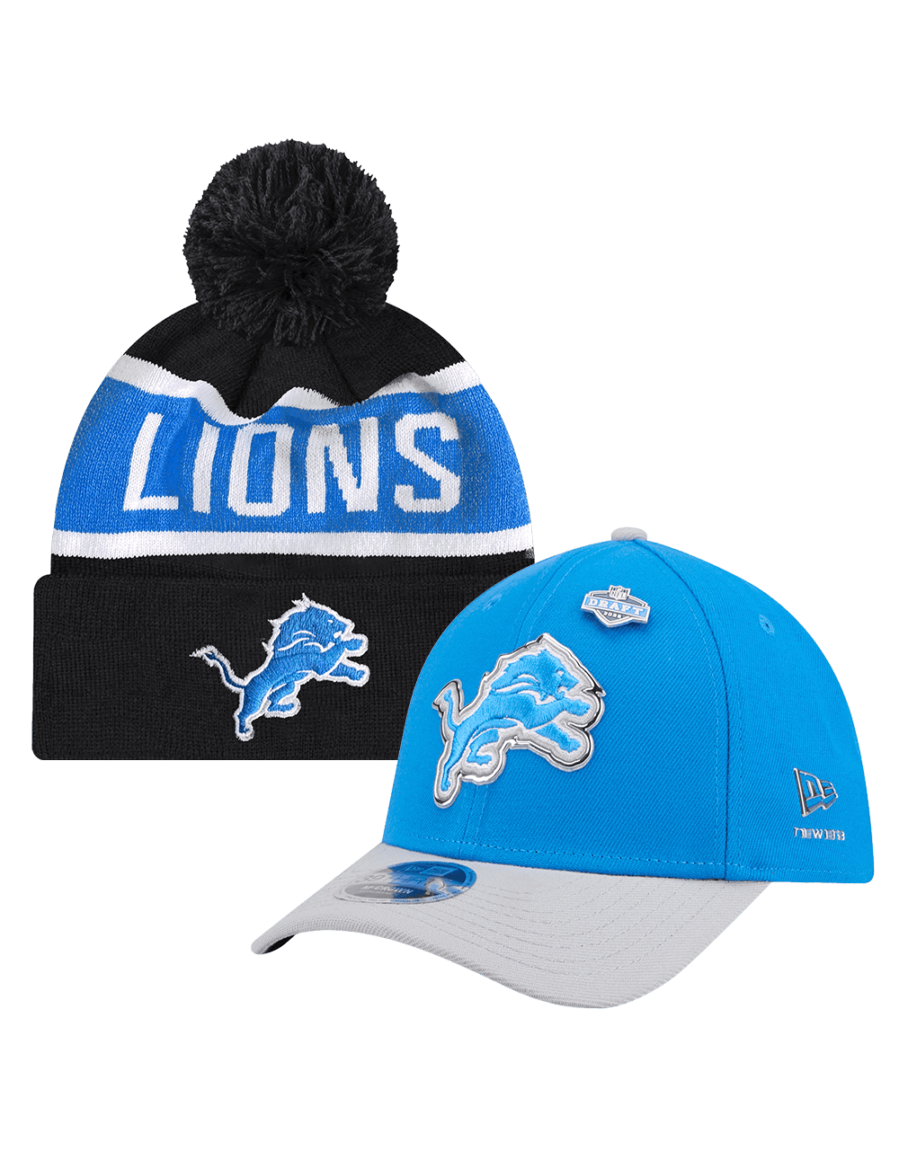US Sports HQ Bundles Detroit Lions New Era NFL On Stage 39THIRTY & Beanie Bundle