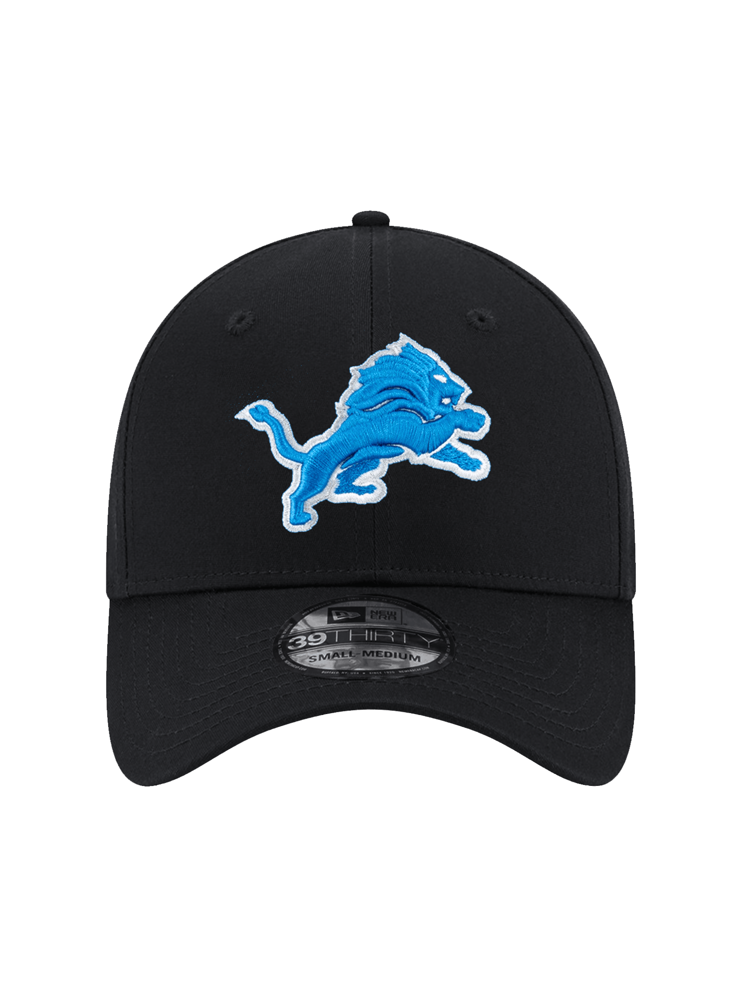 New Era Caps Detroit Lions New Era NFL Team 39THIRTY Stretch-Fit Hat - Black